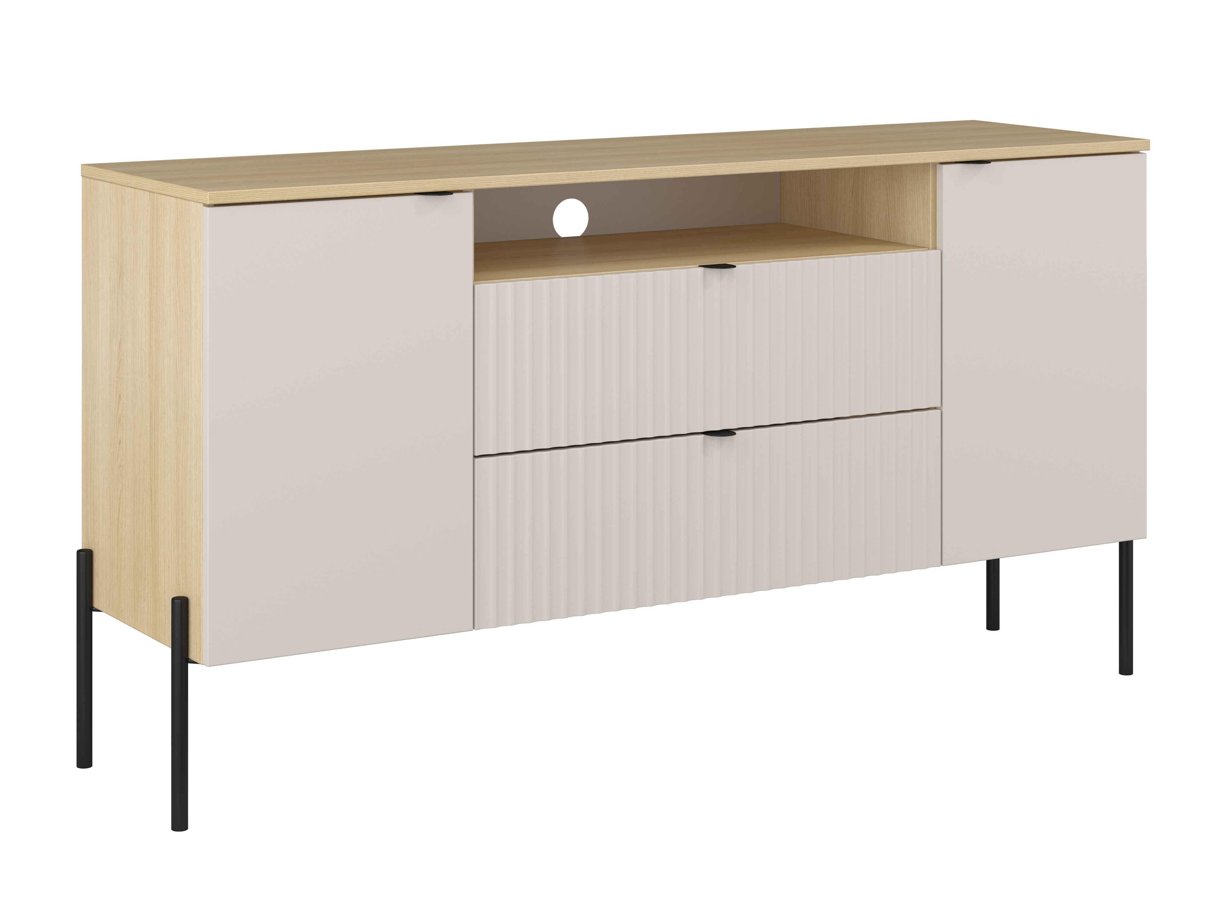 Chest of drawers Levtenu 115 (Oak + Cashmere)