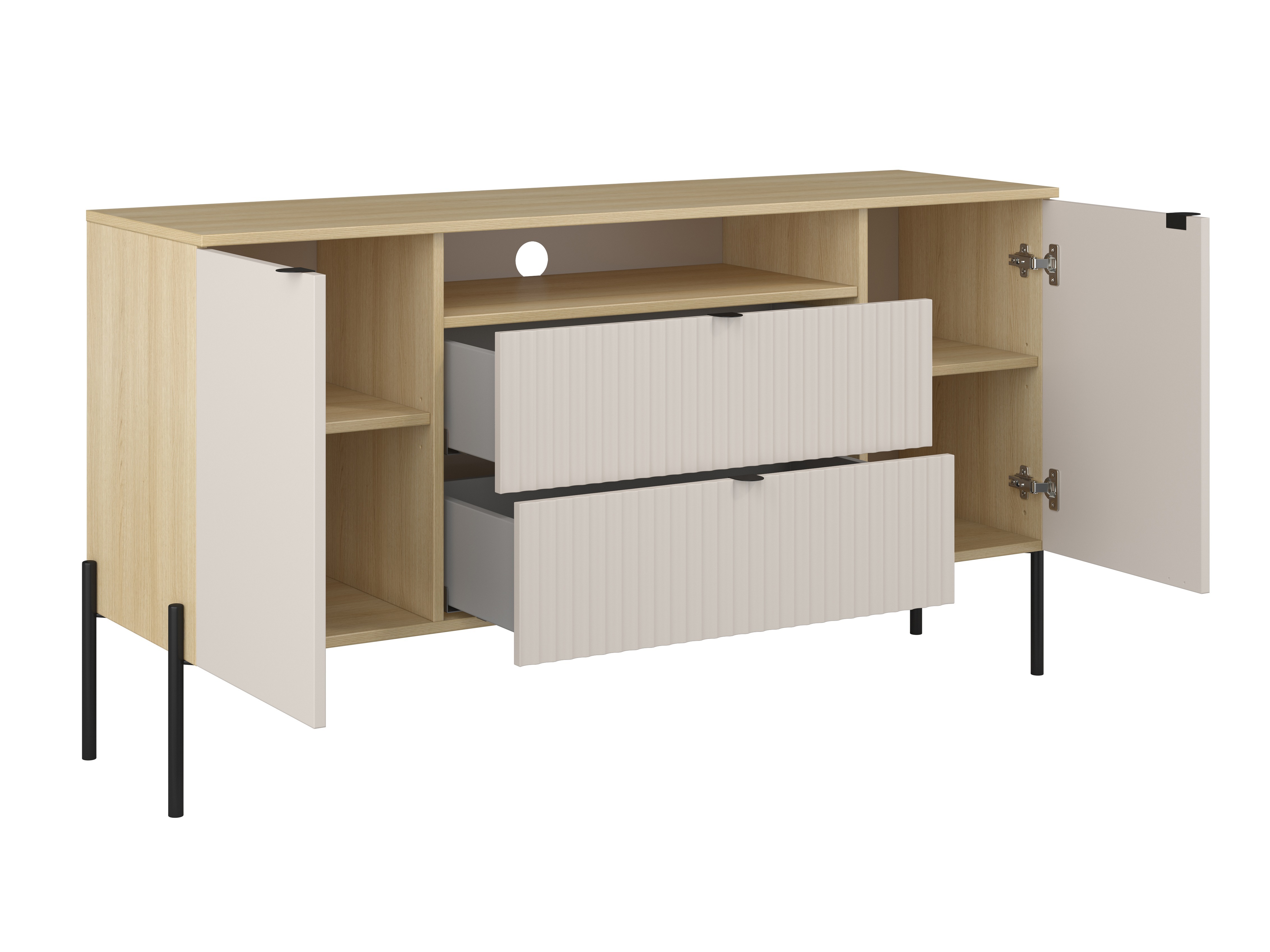 Chest of drawers Levtenu 115 (Oak + Cashmere)
