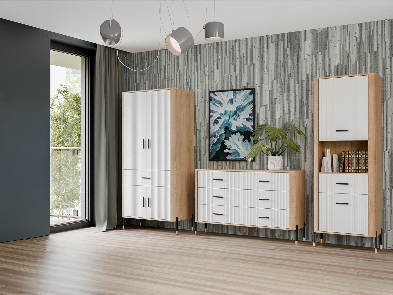 Chest of drawers Flosora 111 (White)