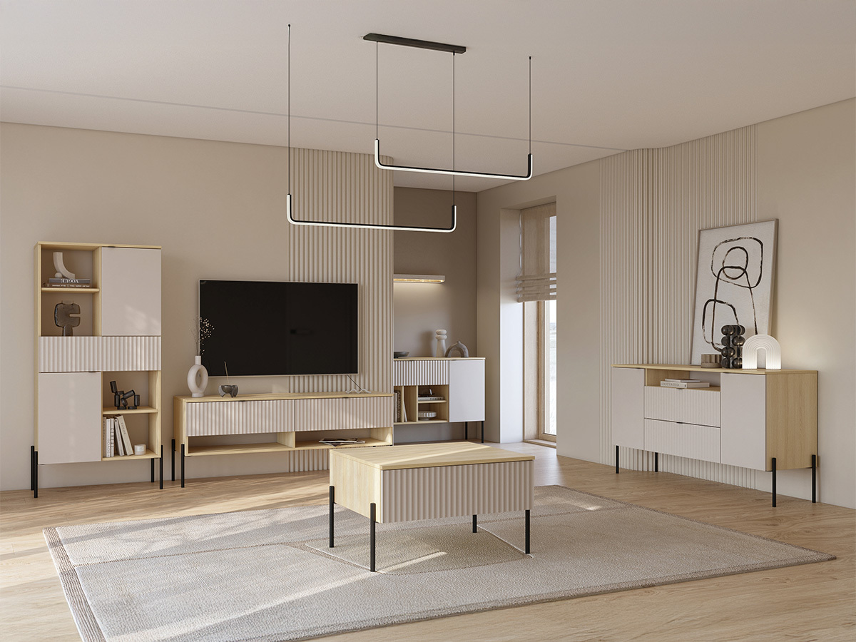 Coffee table Levtenu 117 (Oak + Cashmere)