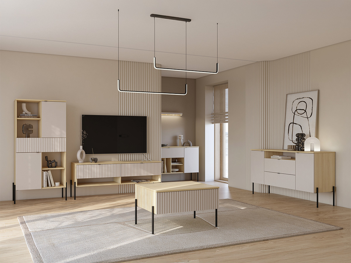 Living room set Levtenu 118 (Oak + Cashmere)