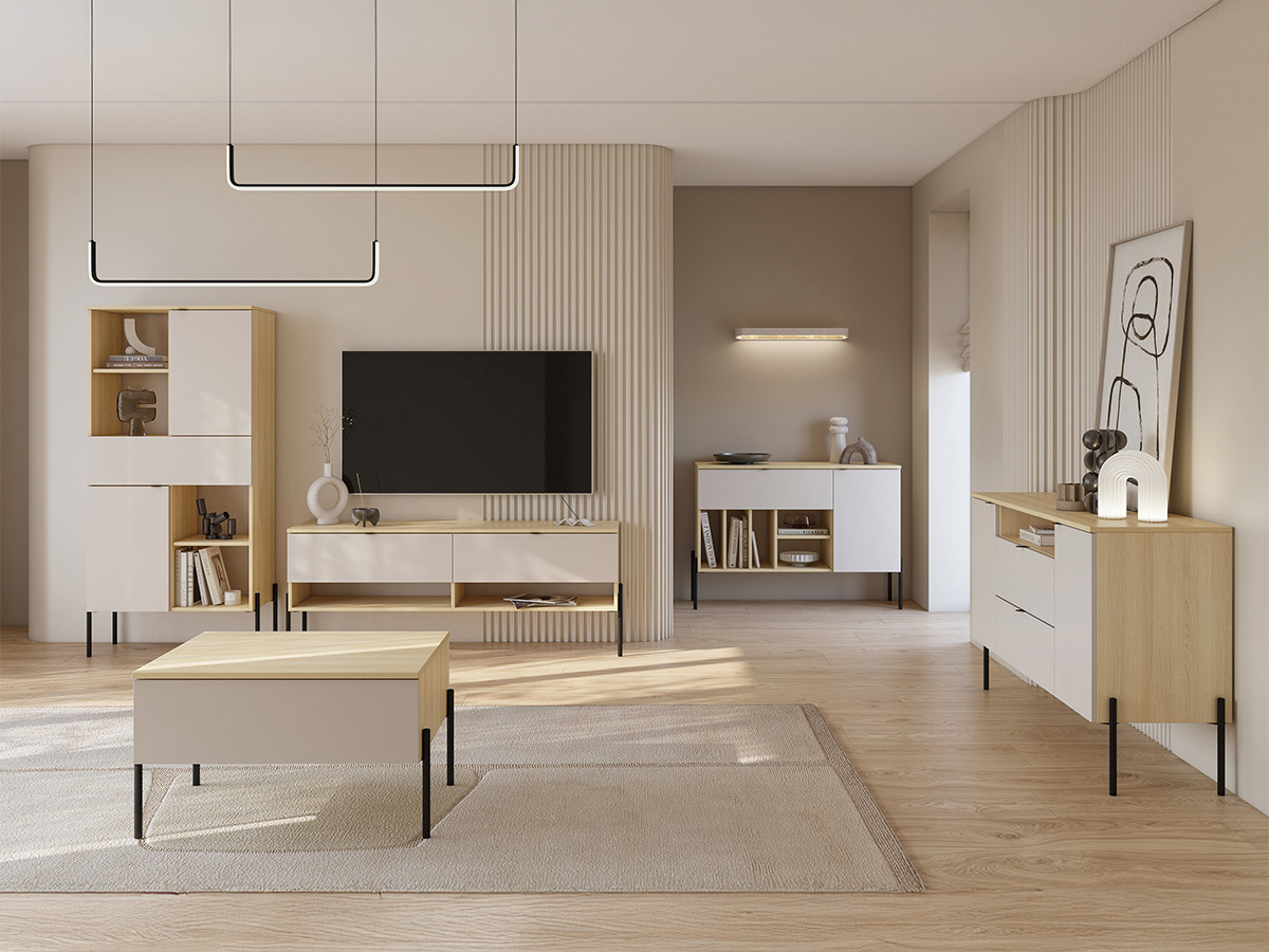 Living room set Levtenu 118 (Oak + Cashmere)