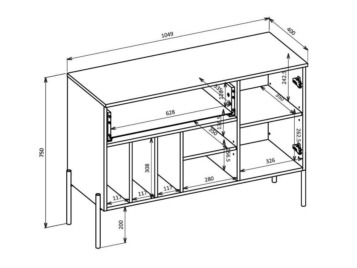 Living room set Levtenu 118 (Oak)
