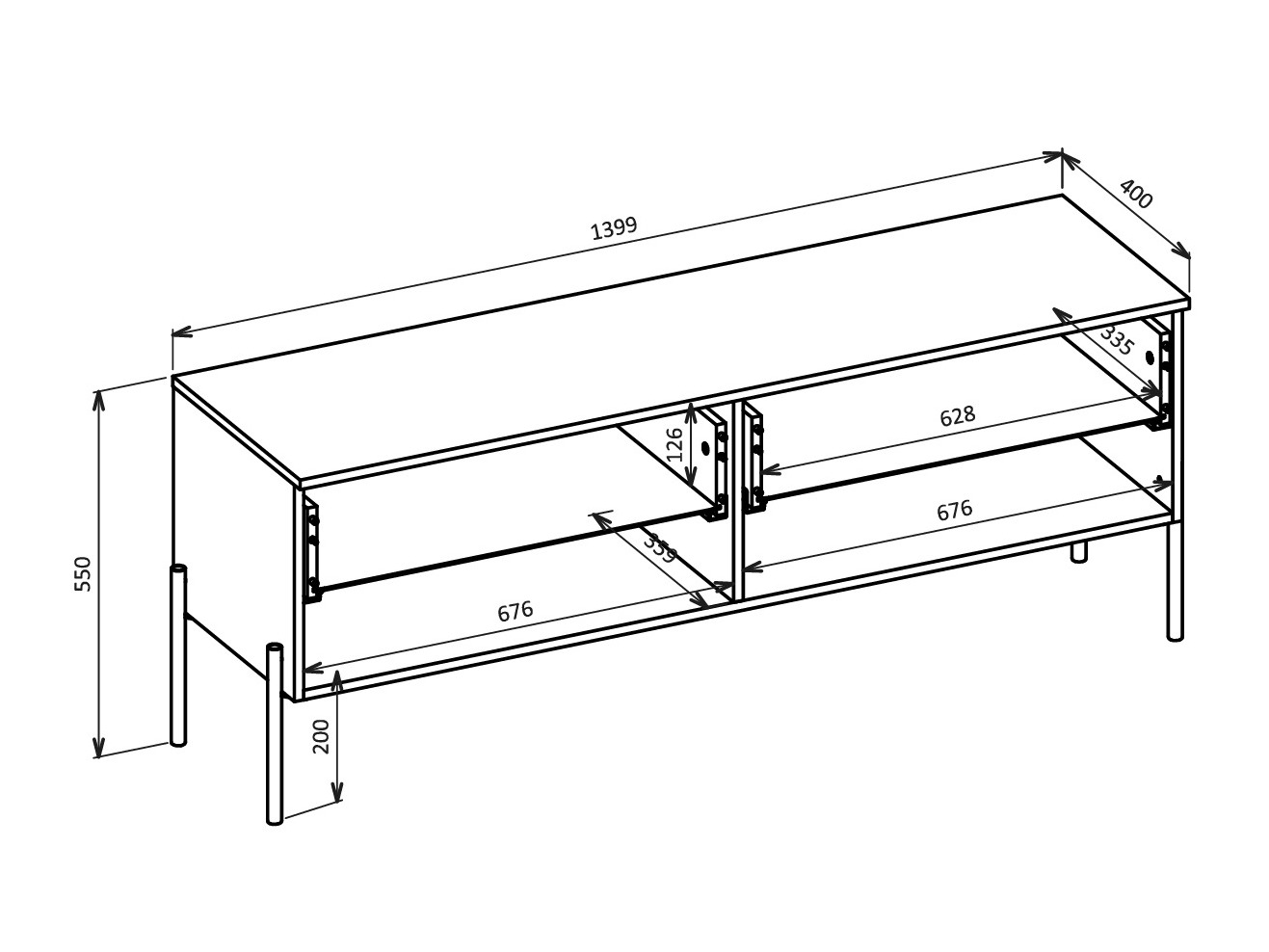 Living room set Levtenu 118 (Oak)