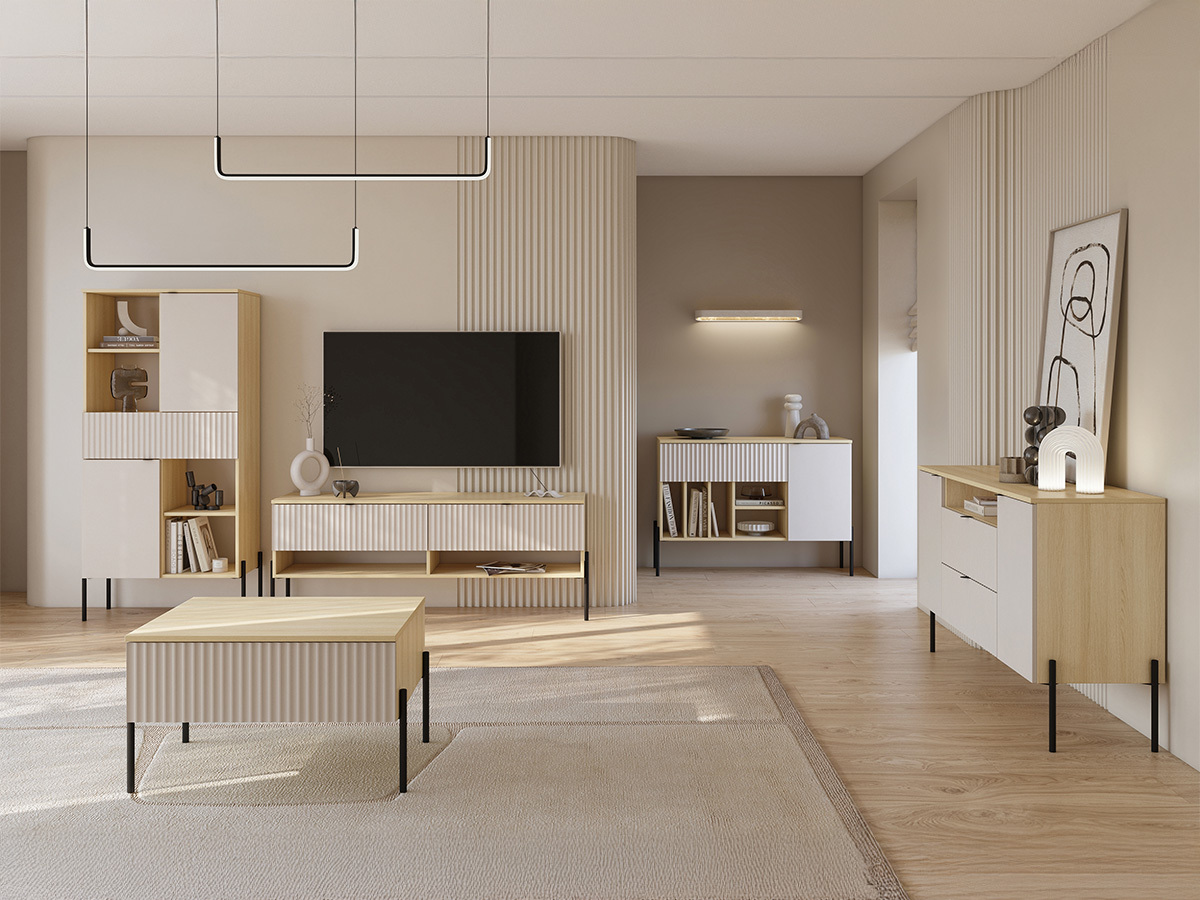 Living room set Levtenu 119 (Oak + Cashmere)