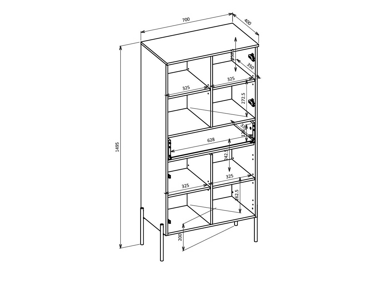 Living room set Levtenu 119 (Oak + Cashmere)