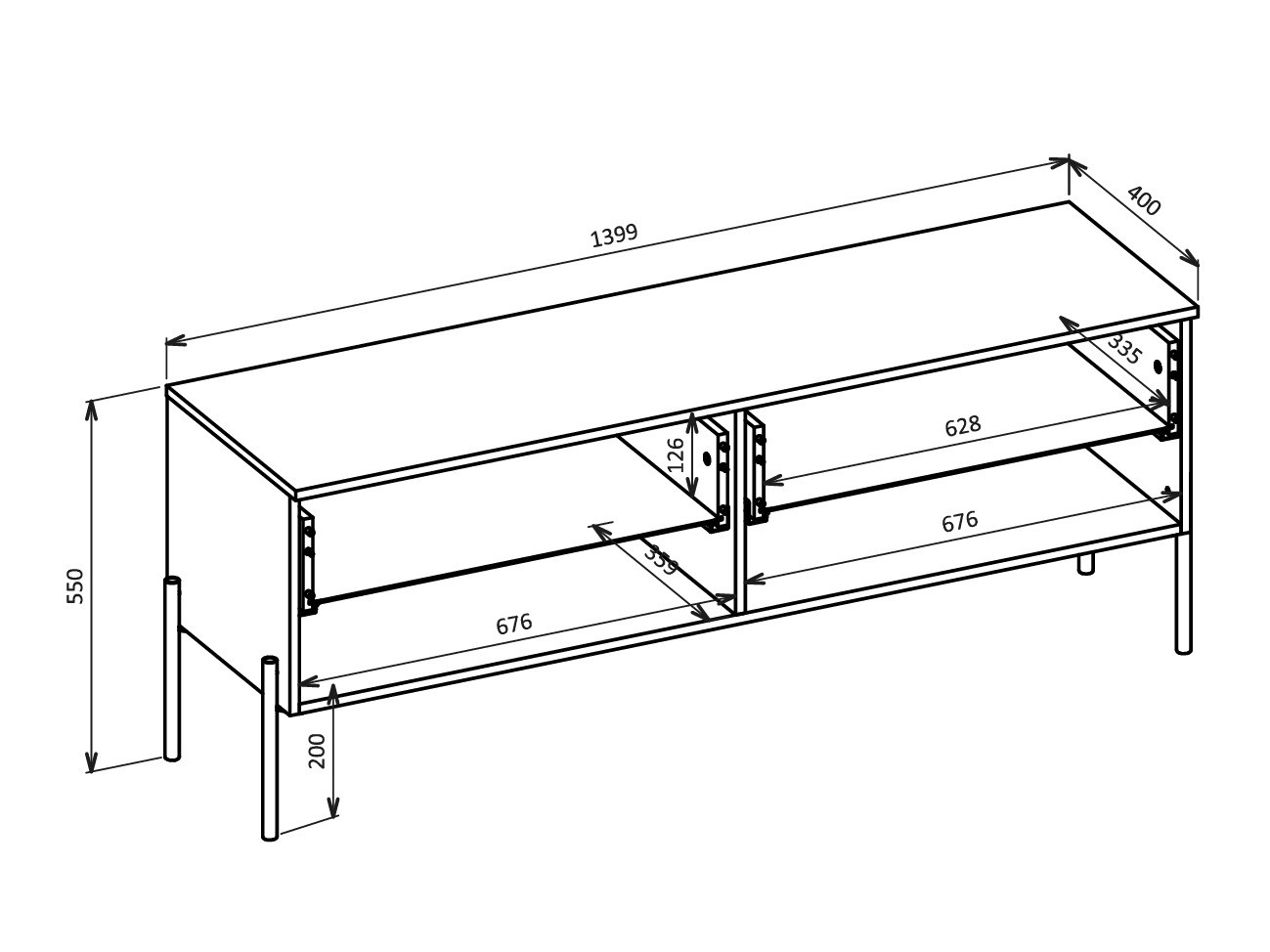 Living room set Levtenu 119 (Oak + Cashmere)