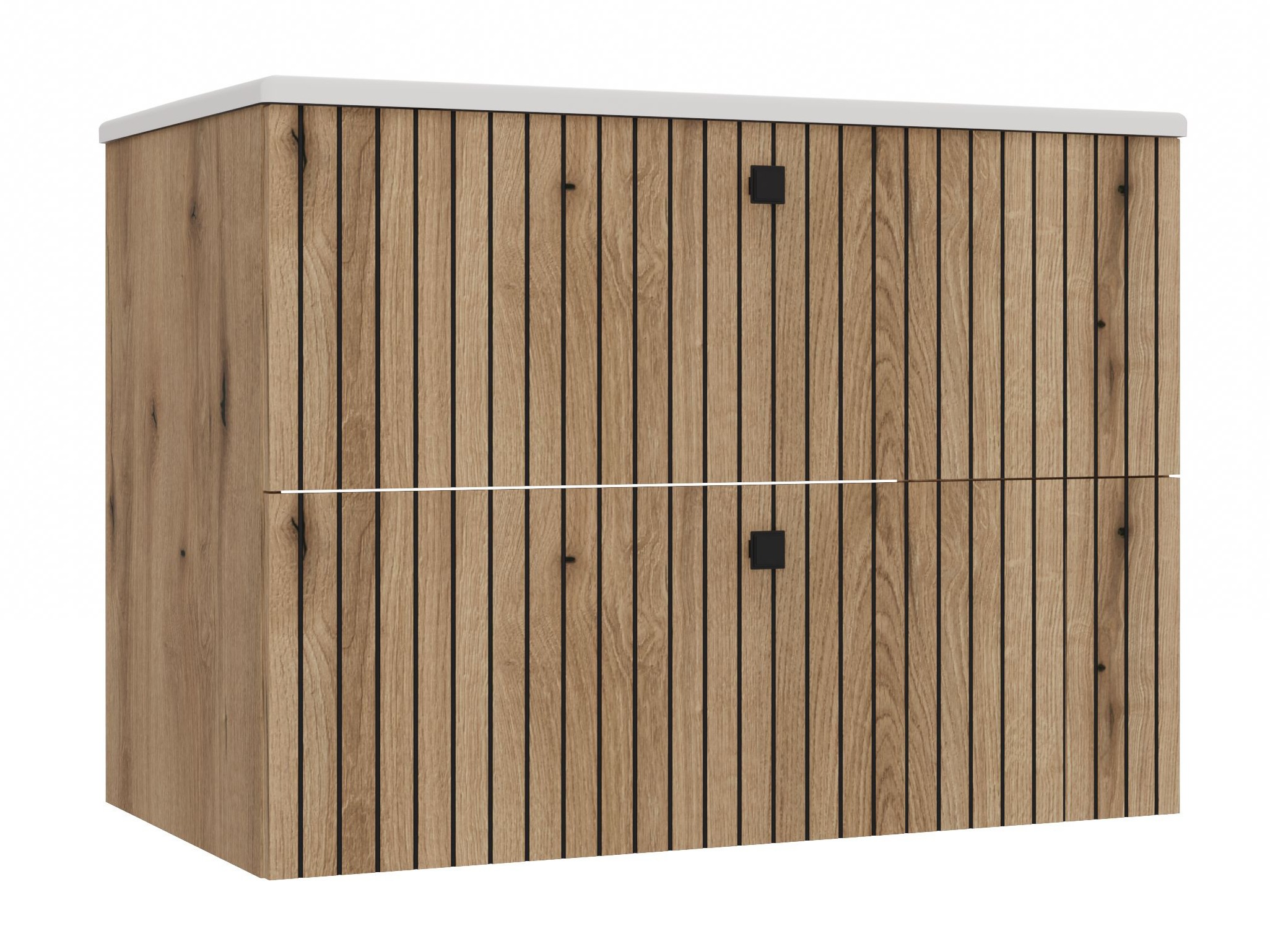 Wall-mounted bathroom cabinet for washbasin Mandeville 315 (Oak)