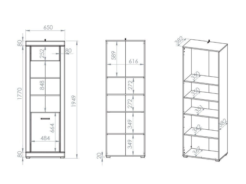 Bookcase Enolevi 100