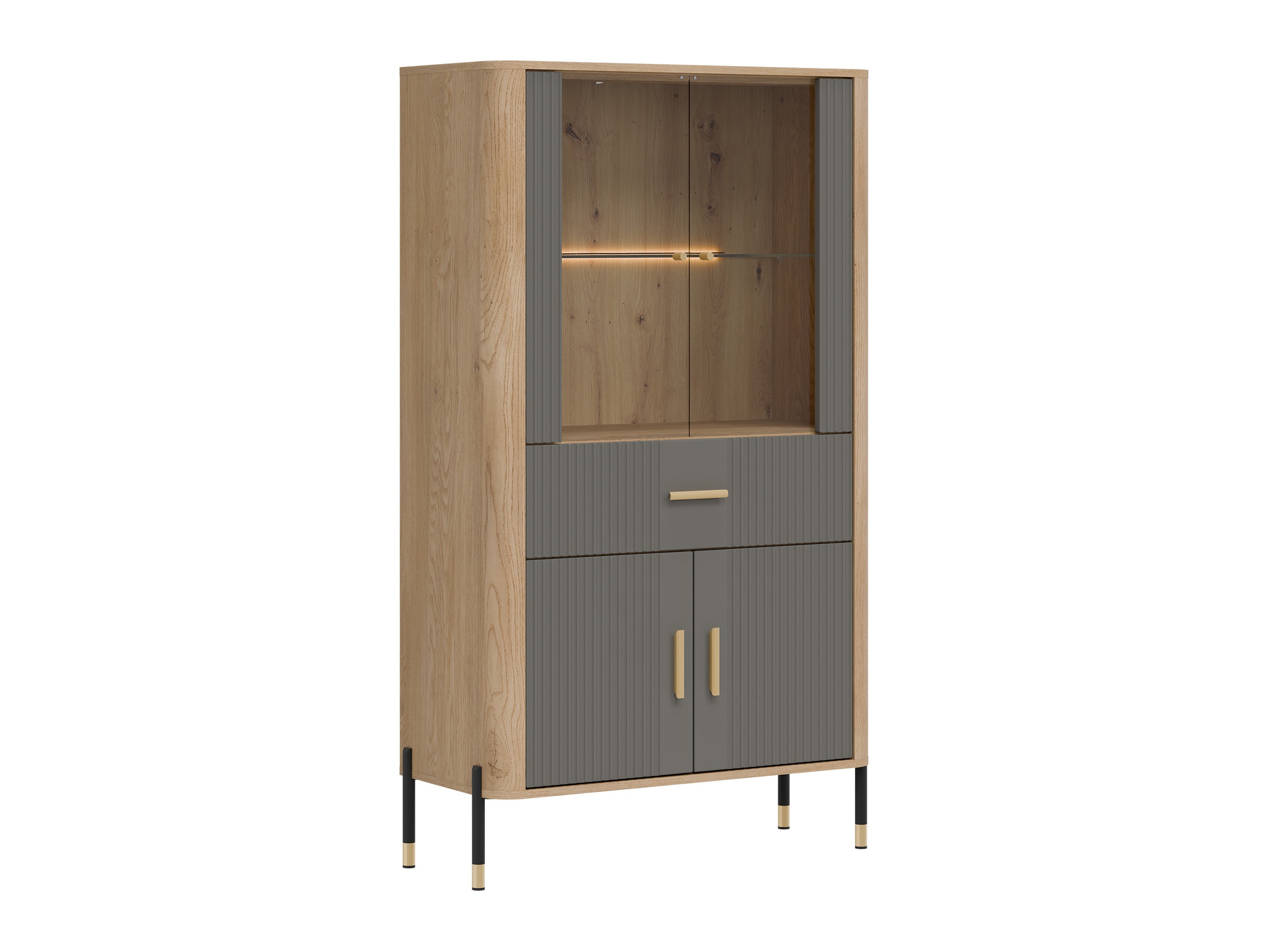 Bookcase Flosora 125 (Grey)
