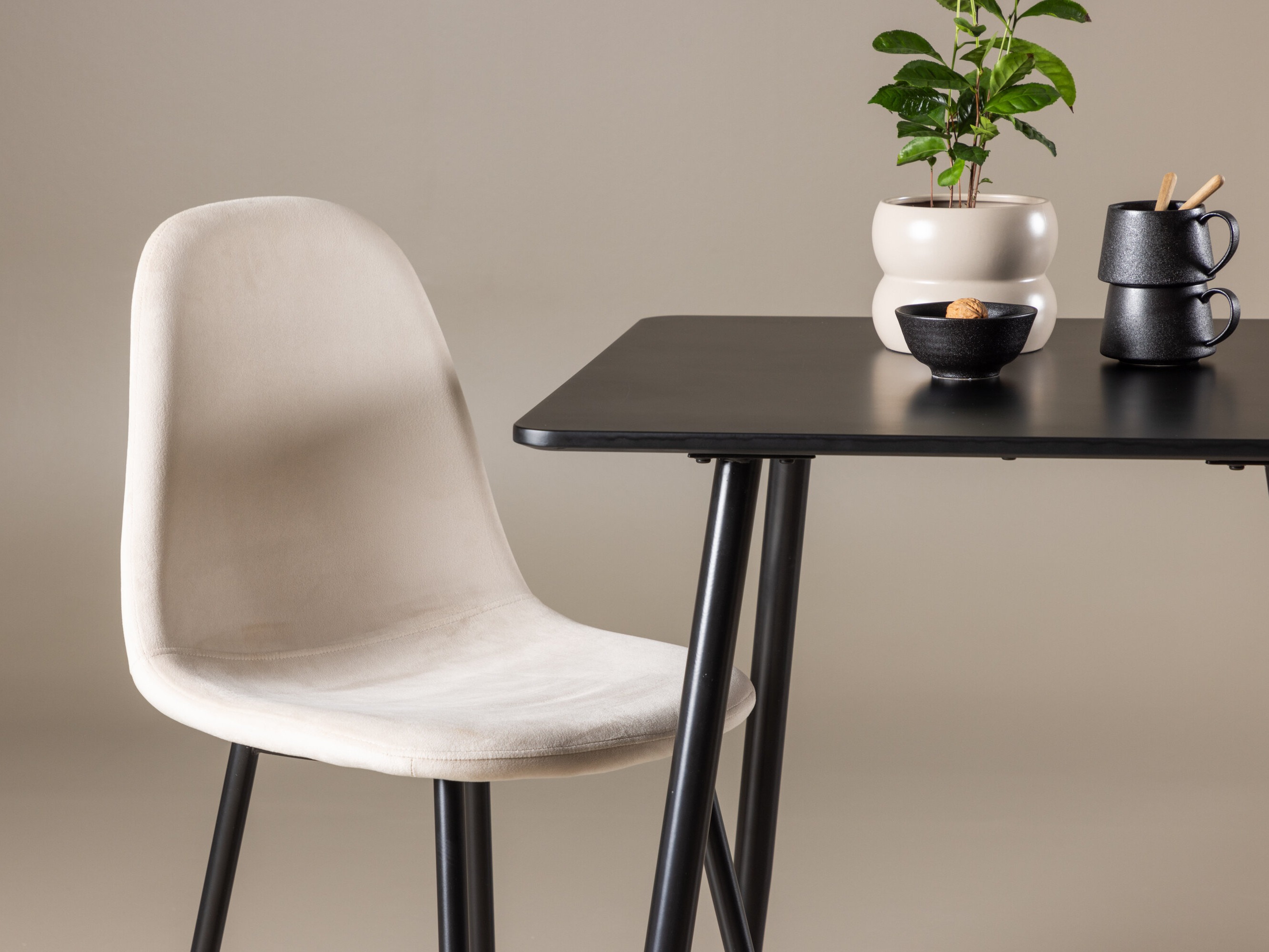 Dining set Dallas 4909 (Beige + Black)
