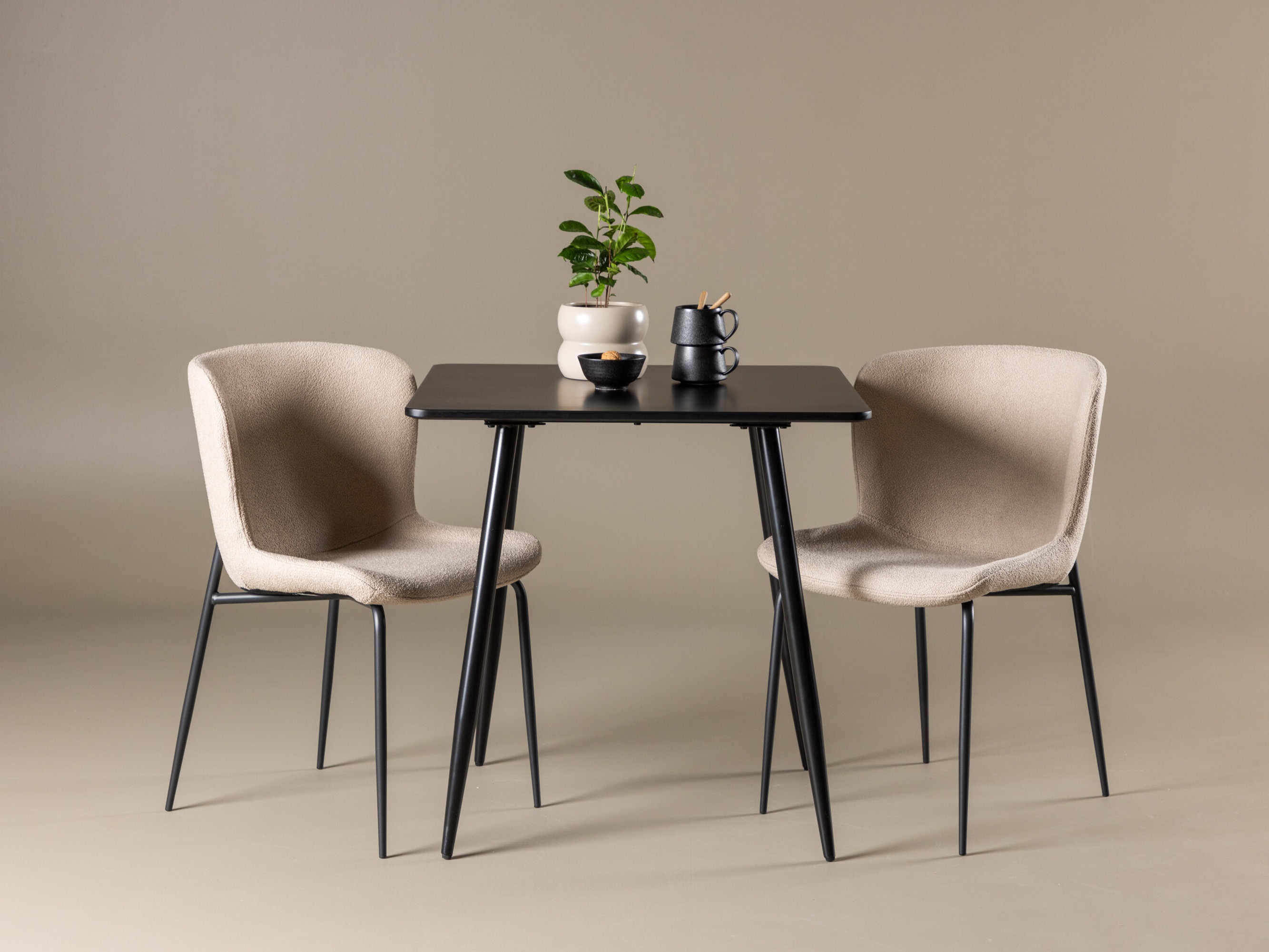 Dining set Dallas 4910 (Black + Beige)