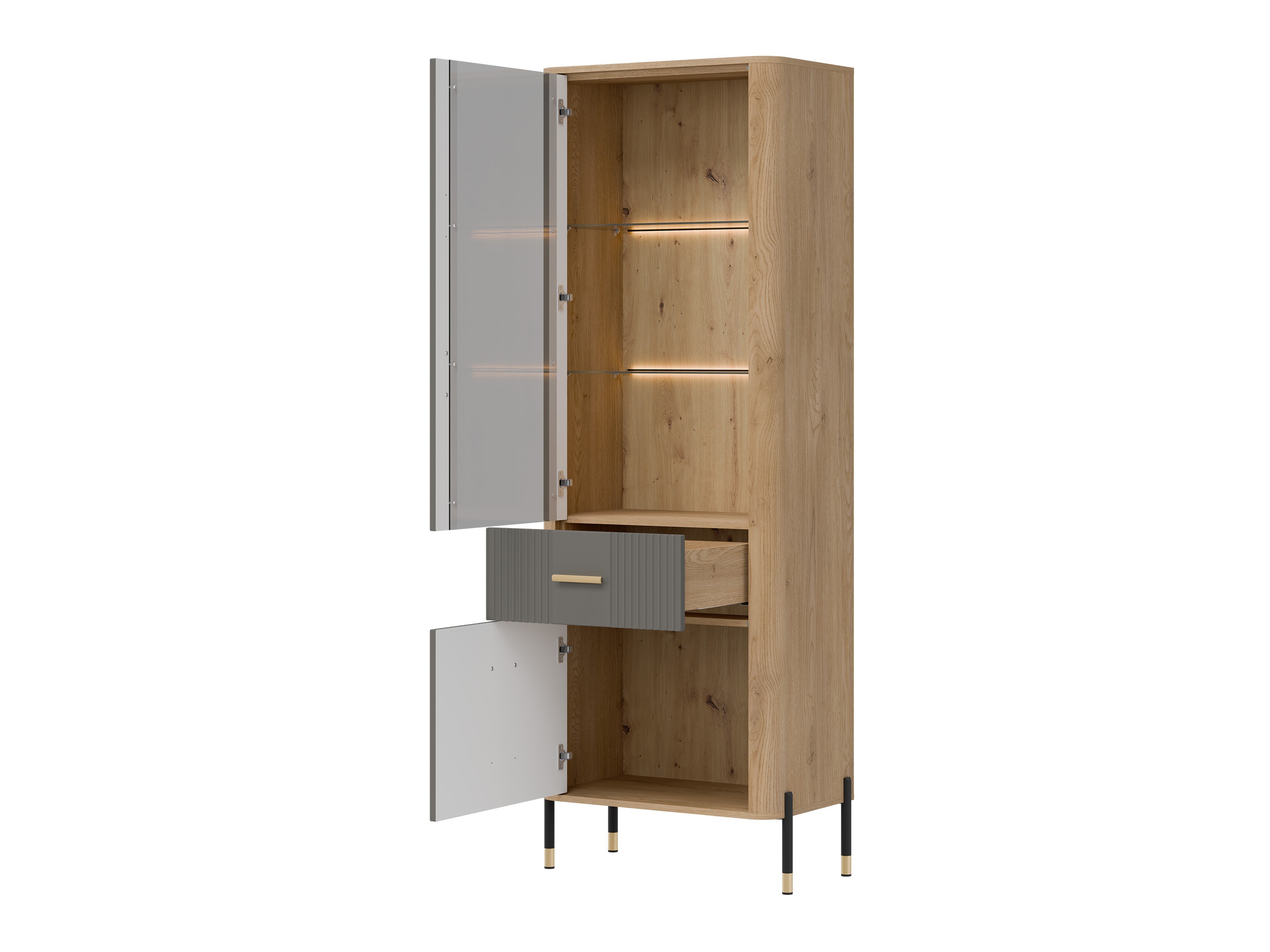 Bookcase Flosora 127 (Grey)