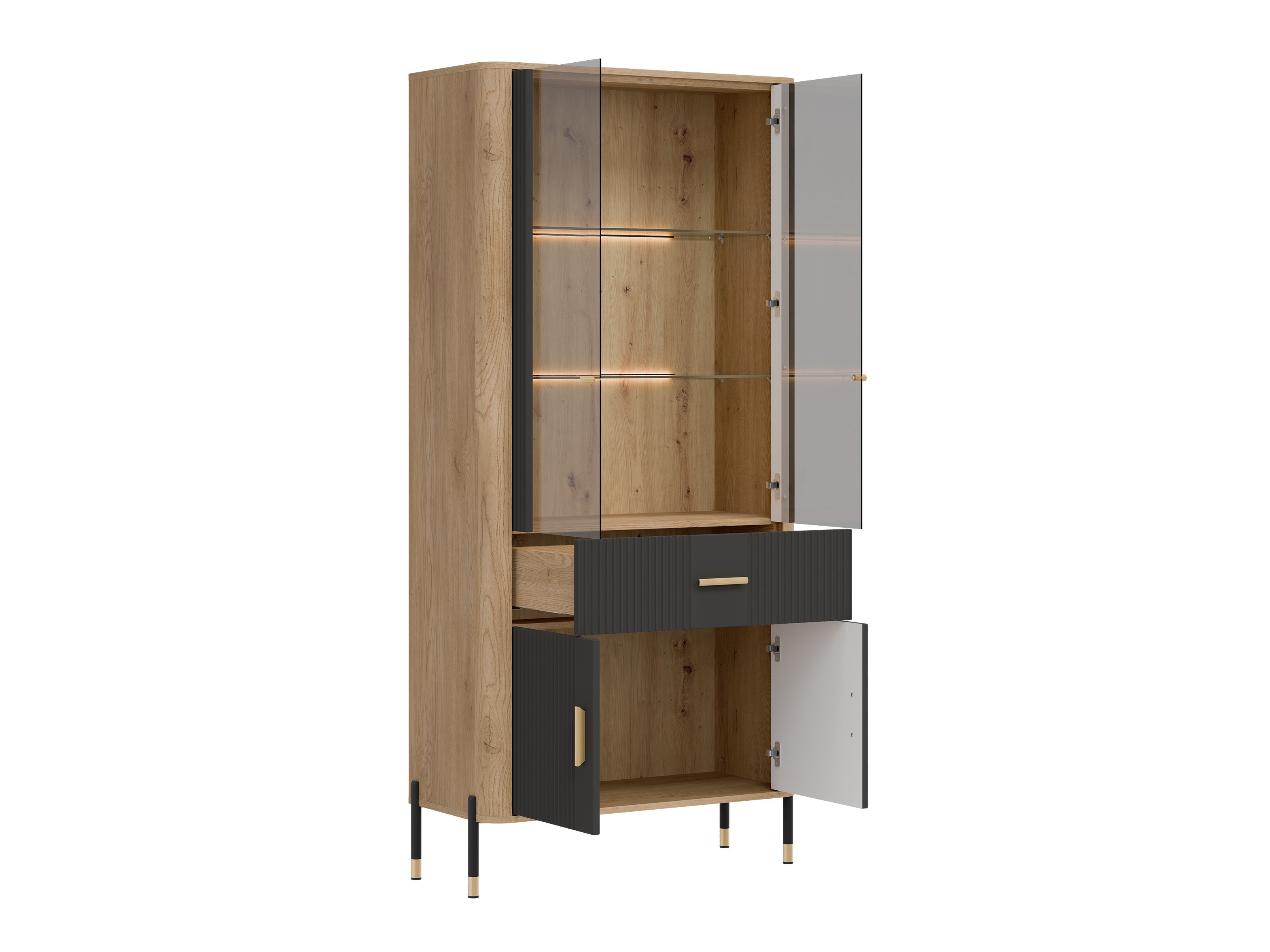 Bookcase Flosora 129 (Anthracite)