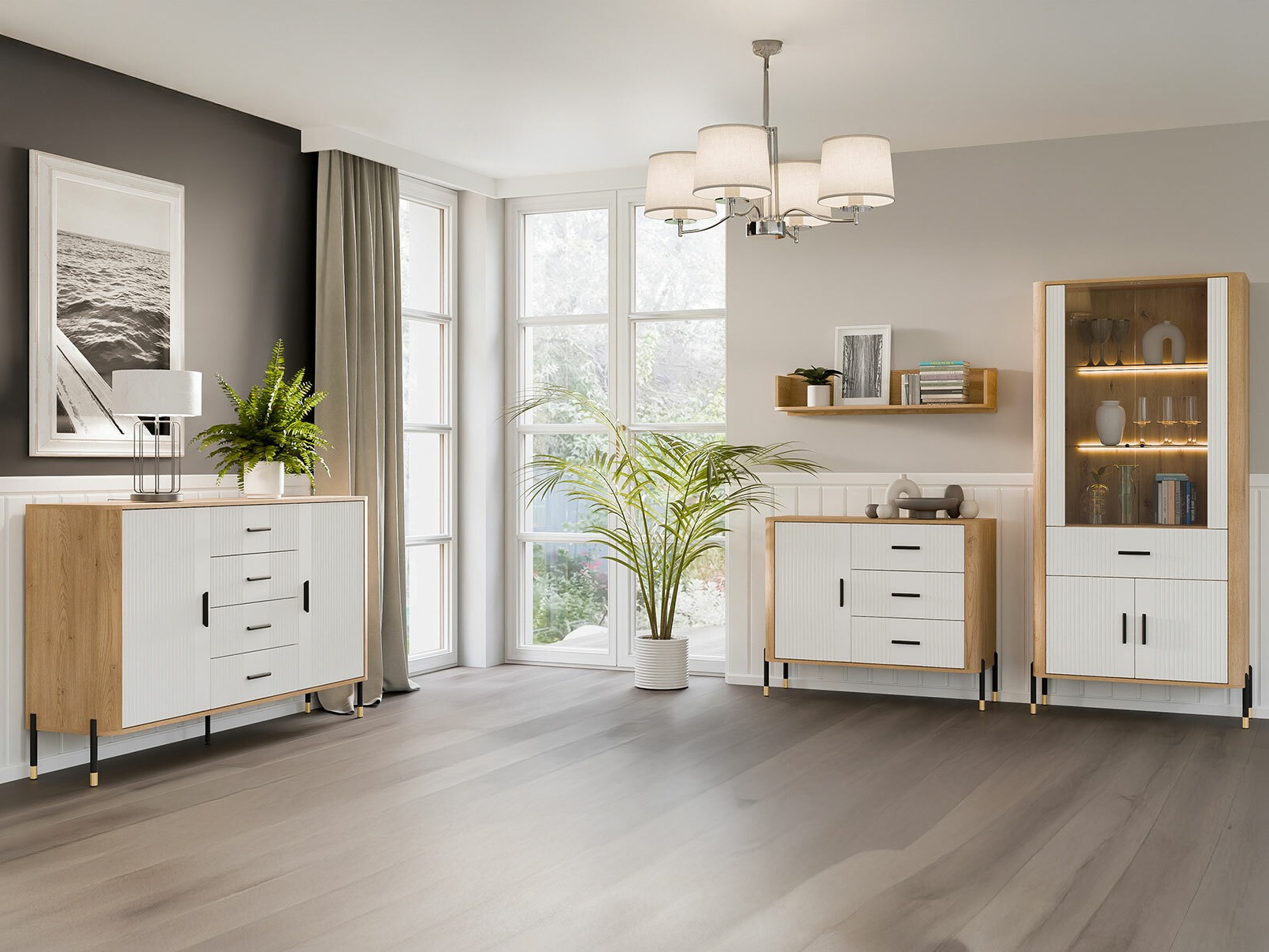 Bookcase Flosora 129 (White)