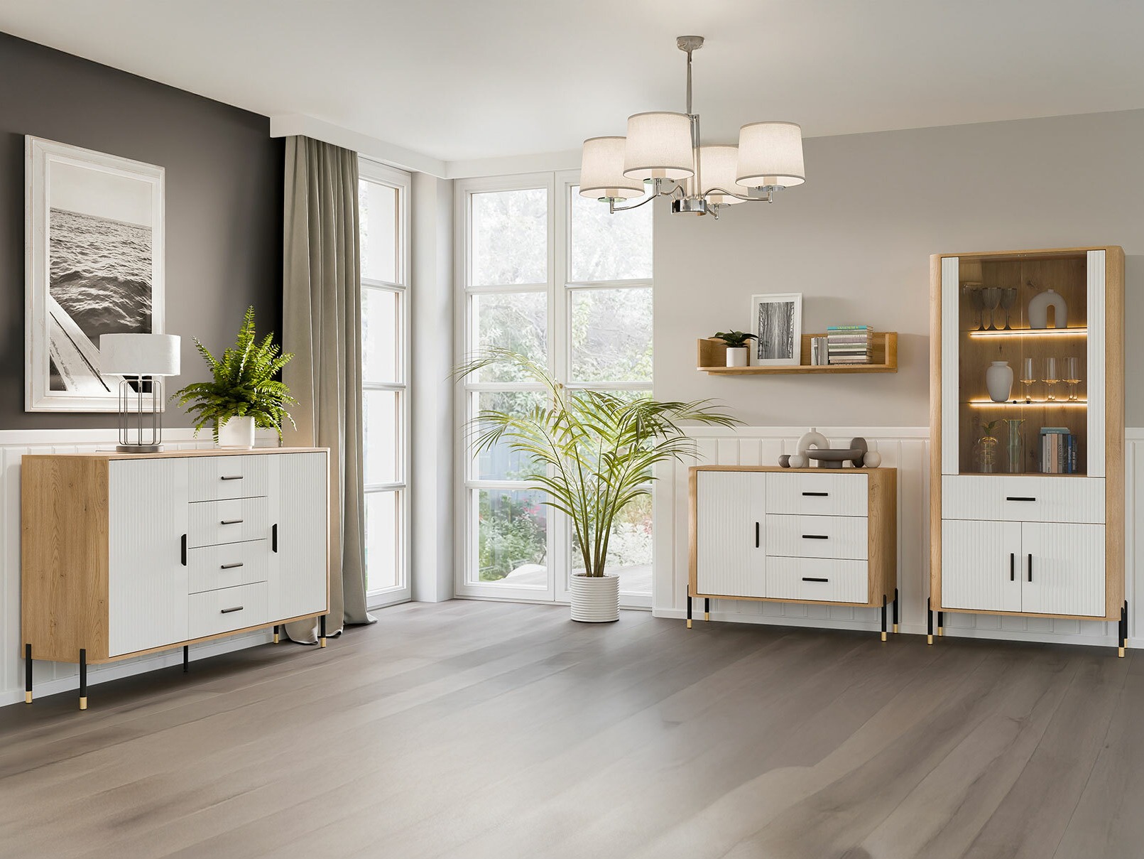Bookcase Flosora 129 (White)