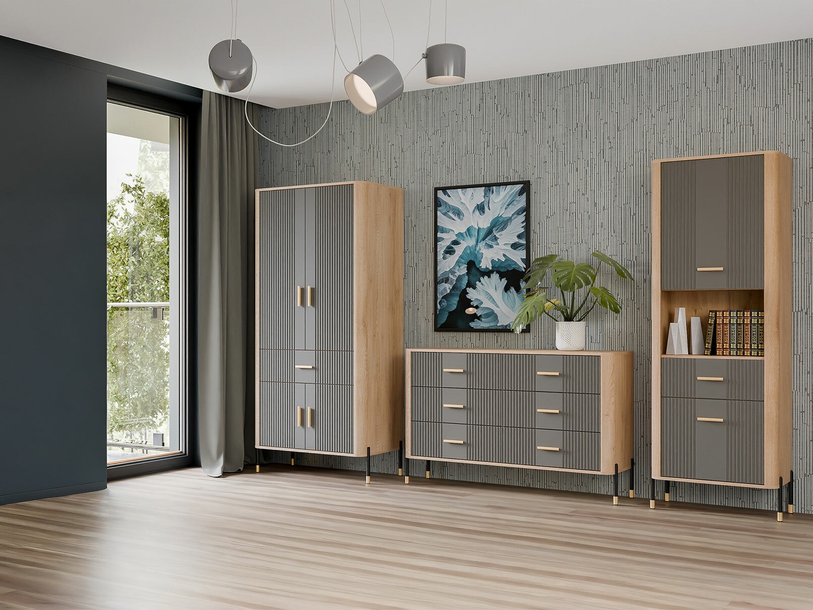 Wardrobe Flosora 133 (Grey)