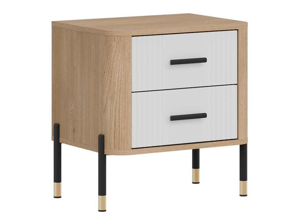 Bedside table Flosora 140 (White)