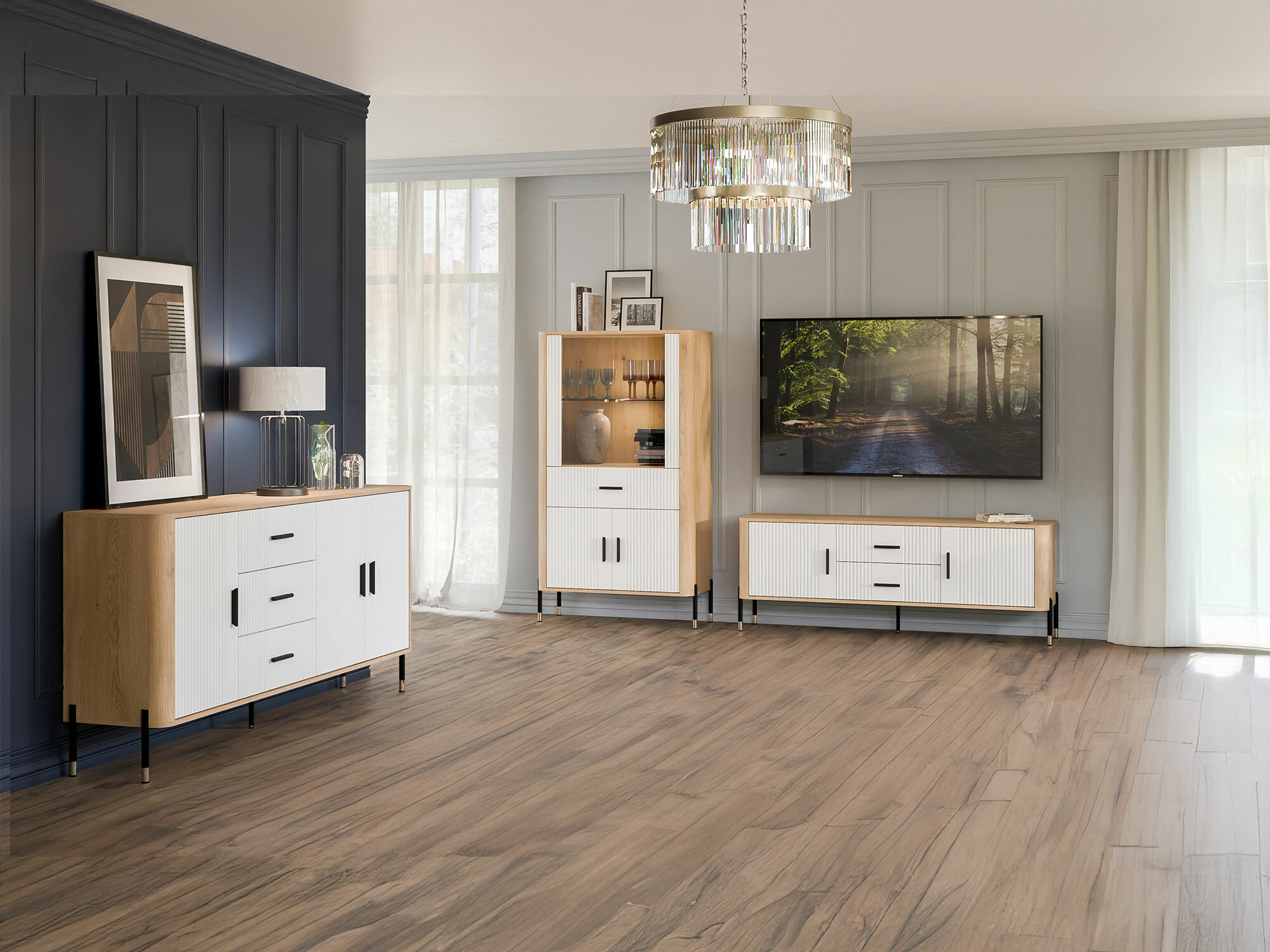Living room set Flosora 147 (White)