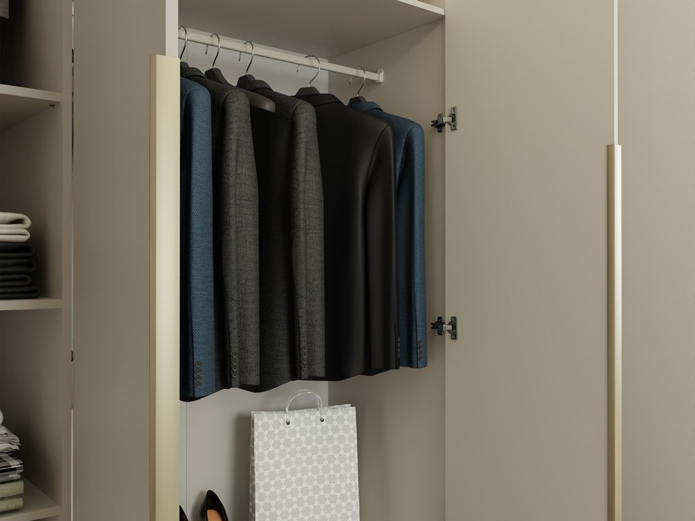 Wardrobe Mandeville 370 (Cashmere + Golden)