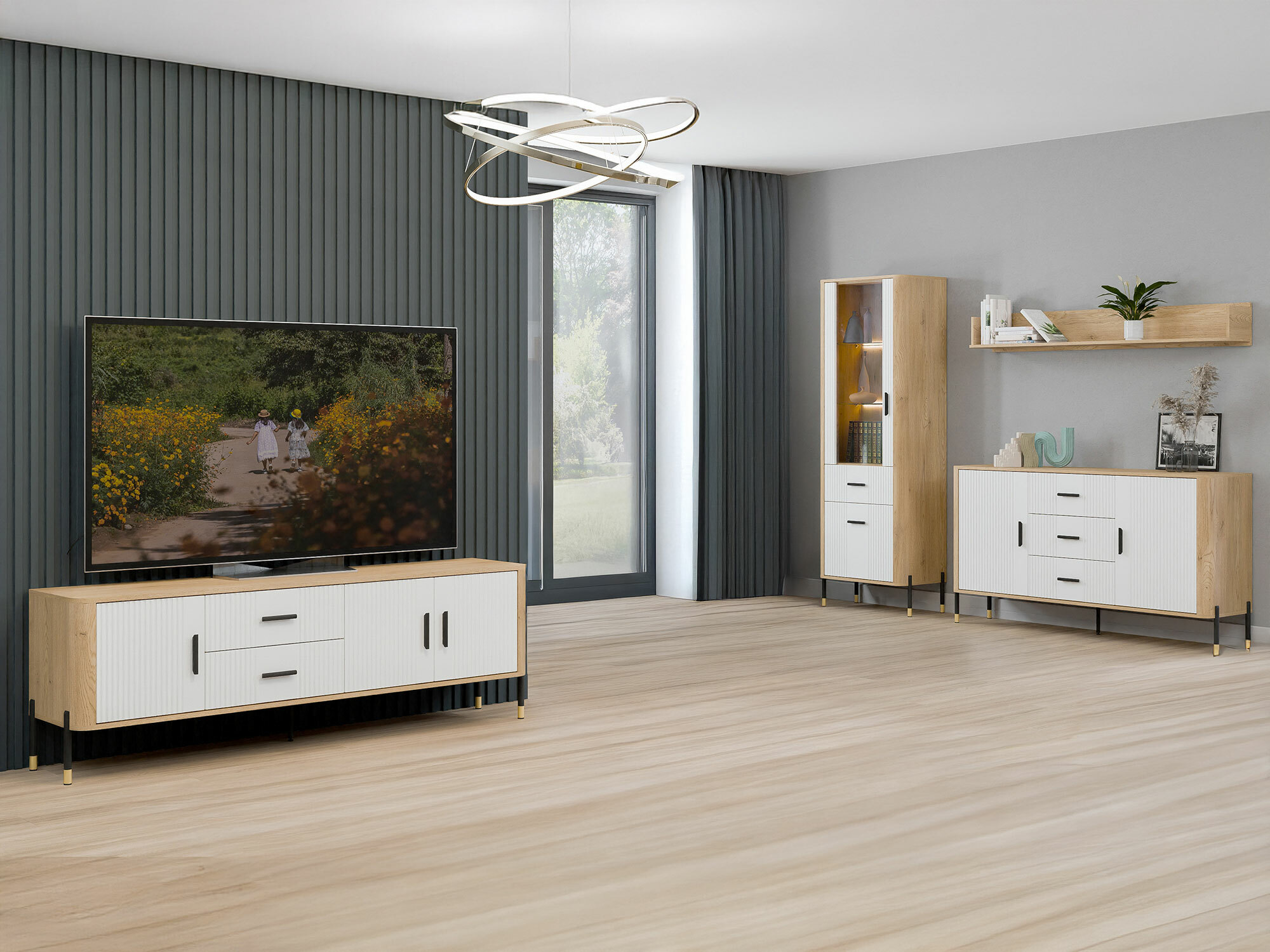 Living room set Flosora 148 (White)