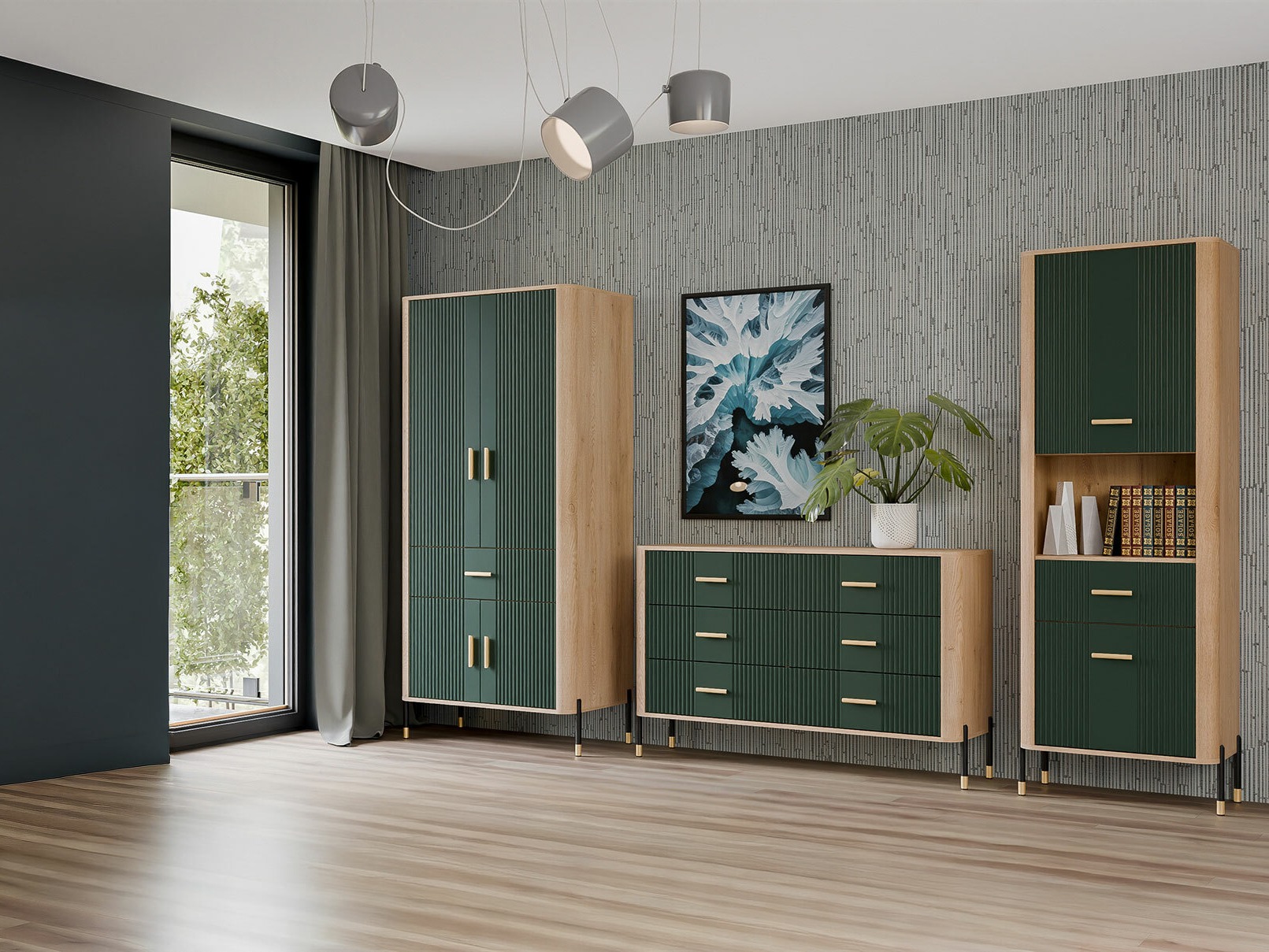 Living room set Flosora 149 (Green)