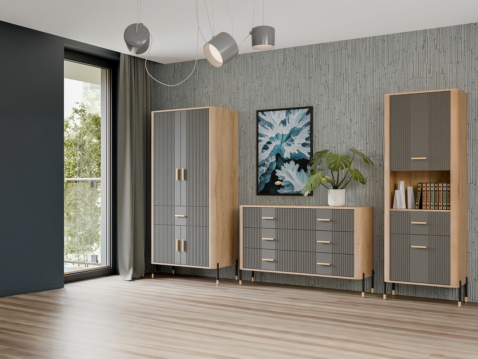 Living room set Flosora 149 (Grey)