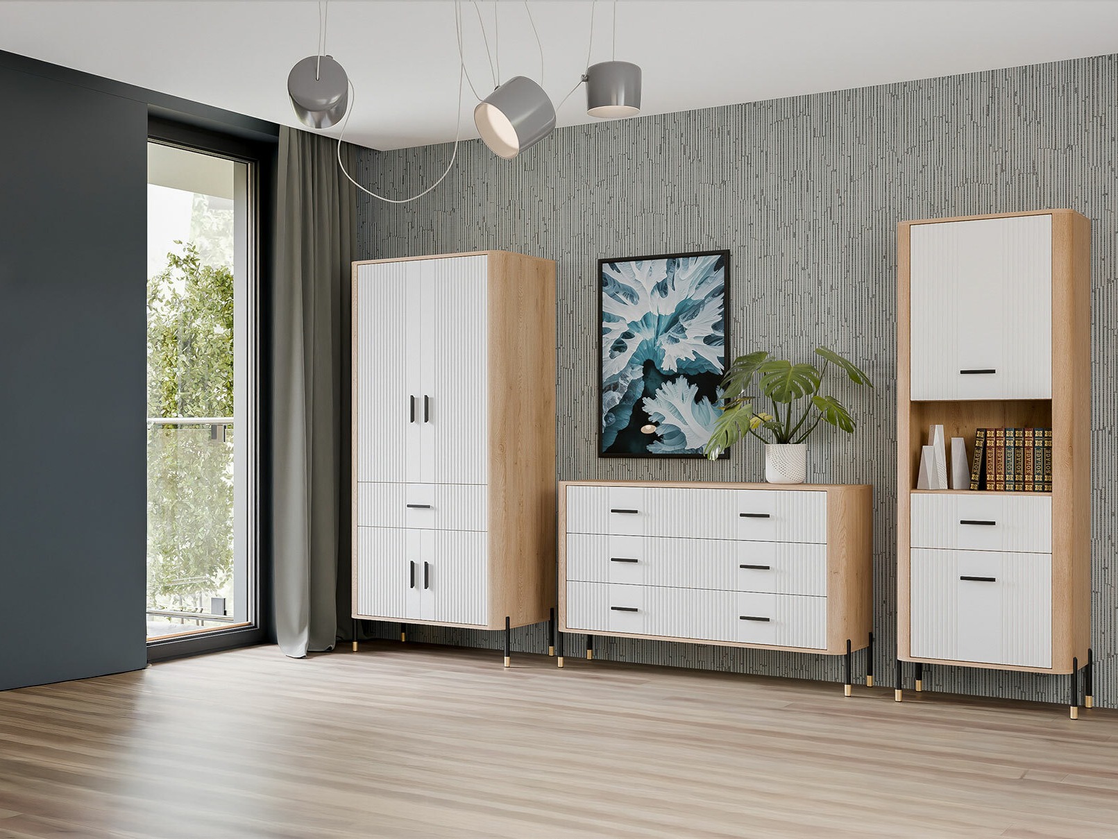 Living room set Flosora 149 (White)