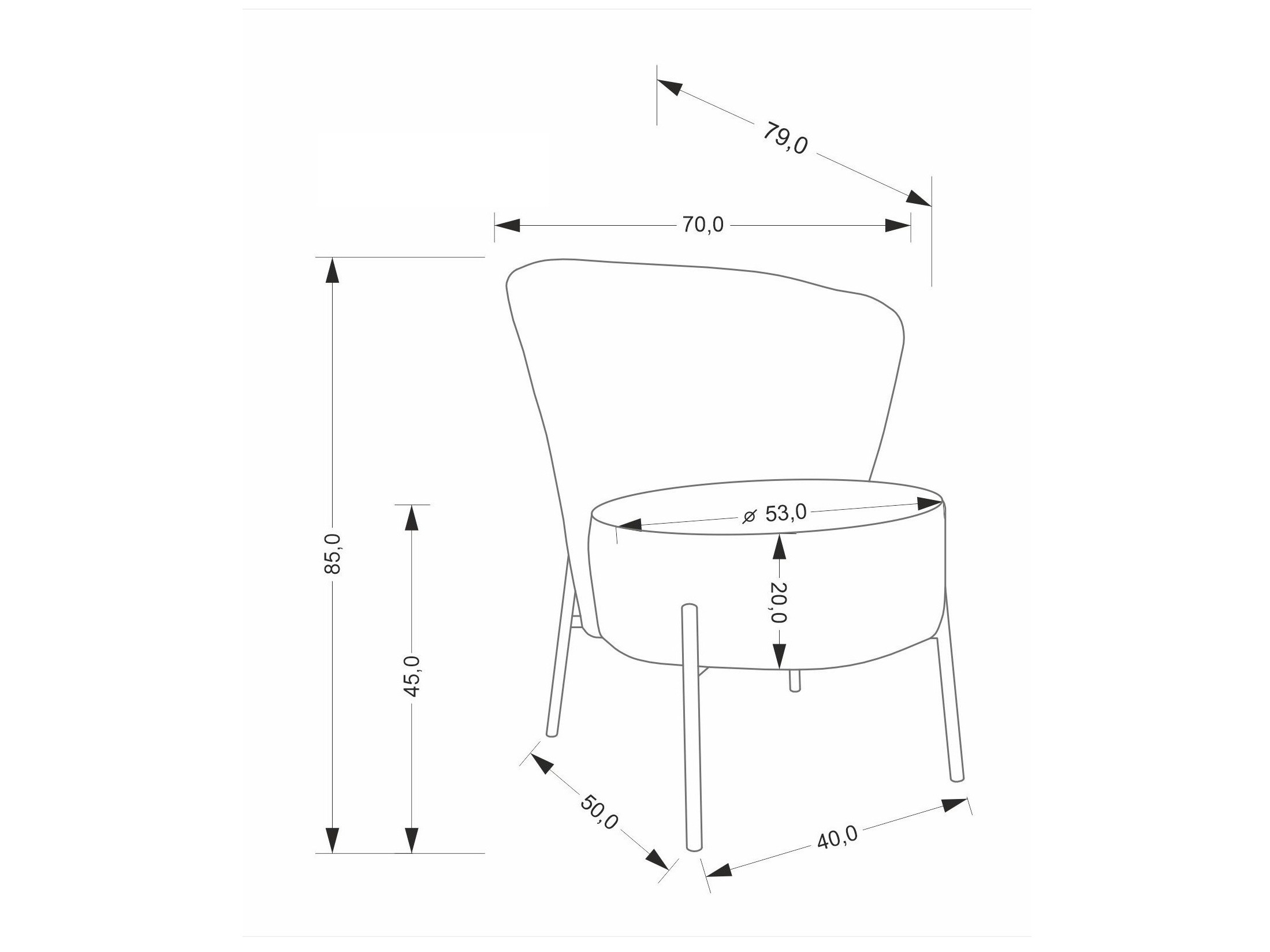Armchair Houston 2036 (Grey)