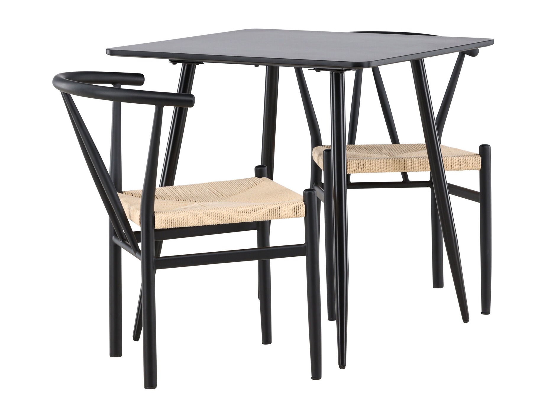 Dining set Dallas 4920 (Black + Light brown)