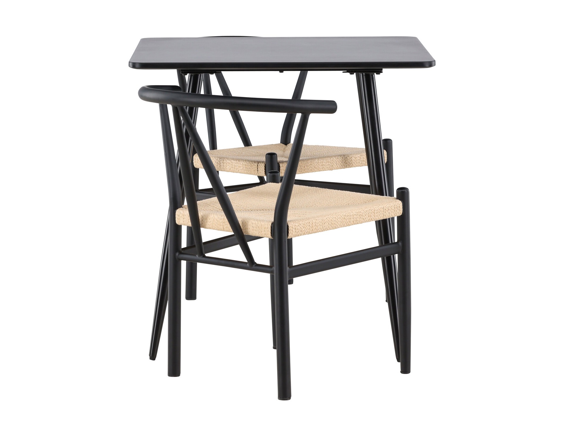 Dining set Dallas 4920 (Black + Light brown)