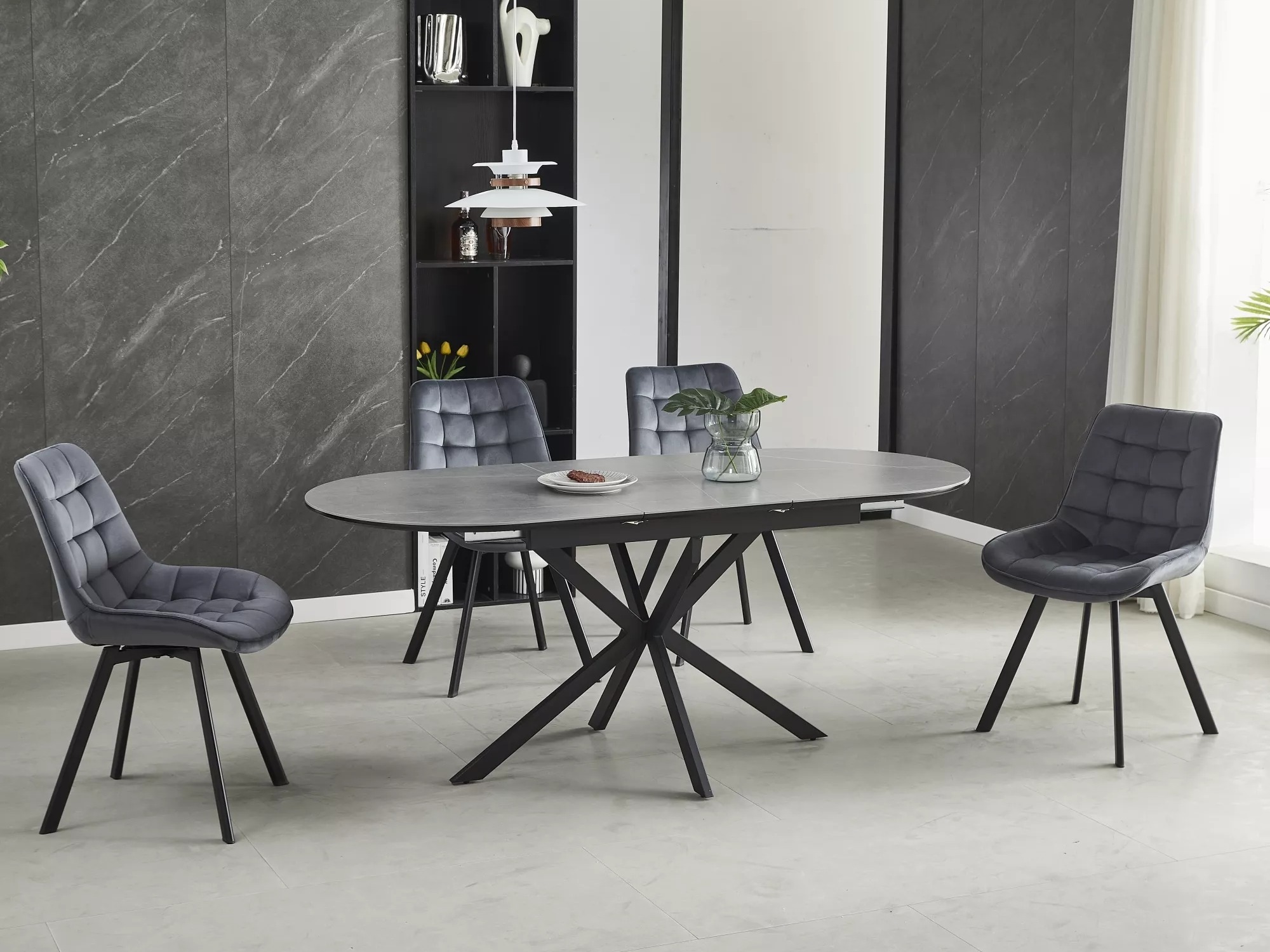 Table Detroit 862 (Grey marble)