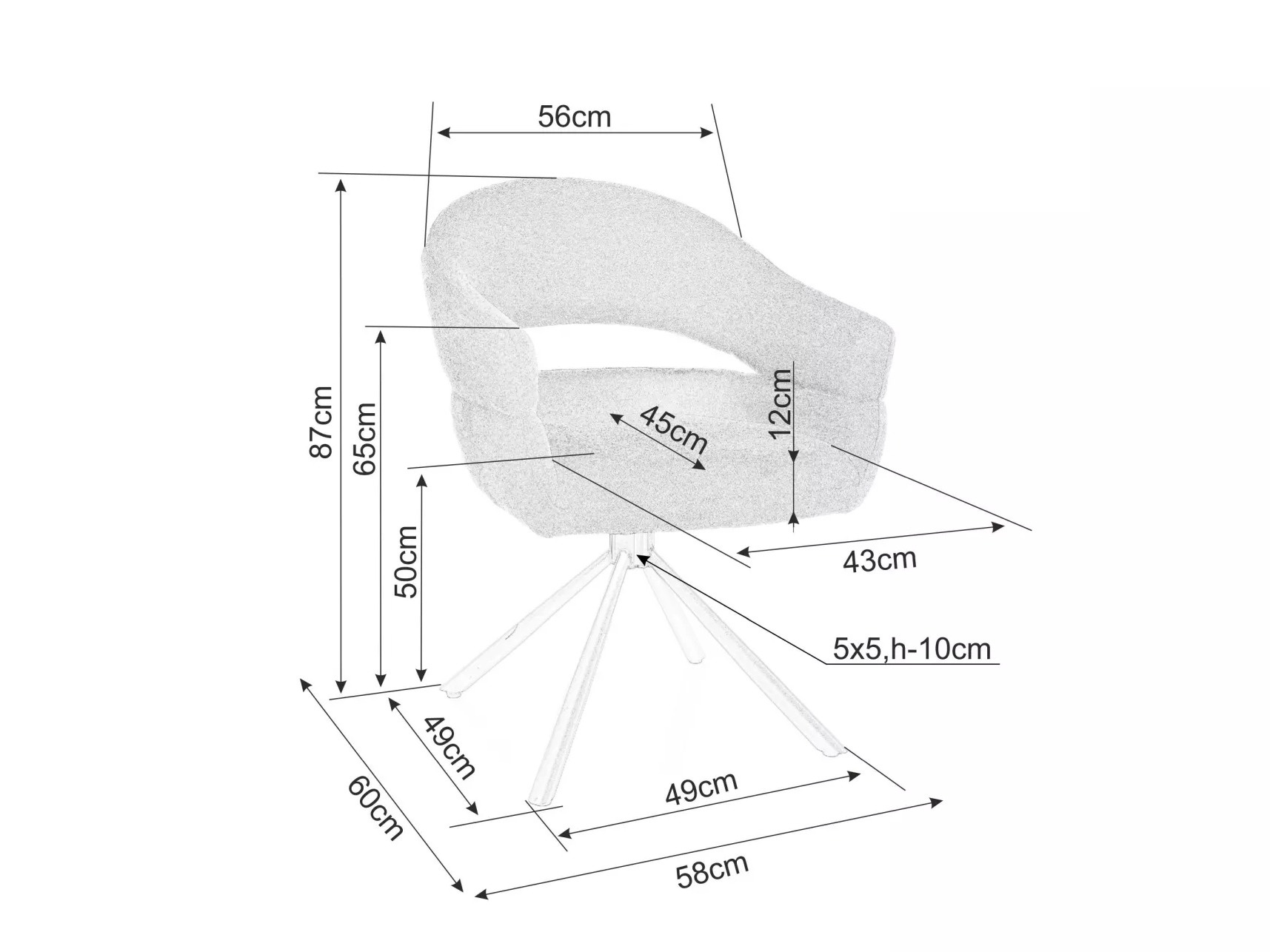 Chair Detroit 865 (White)