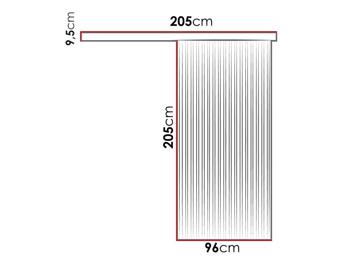 Sliding door Dover 203 (Sonoma oak + Black)