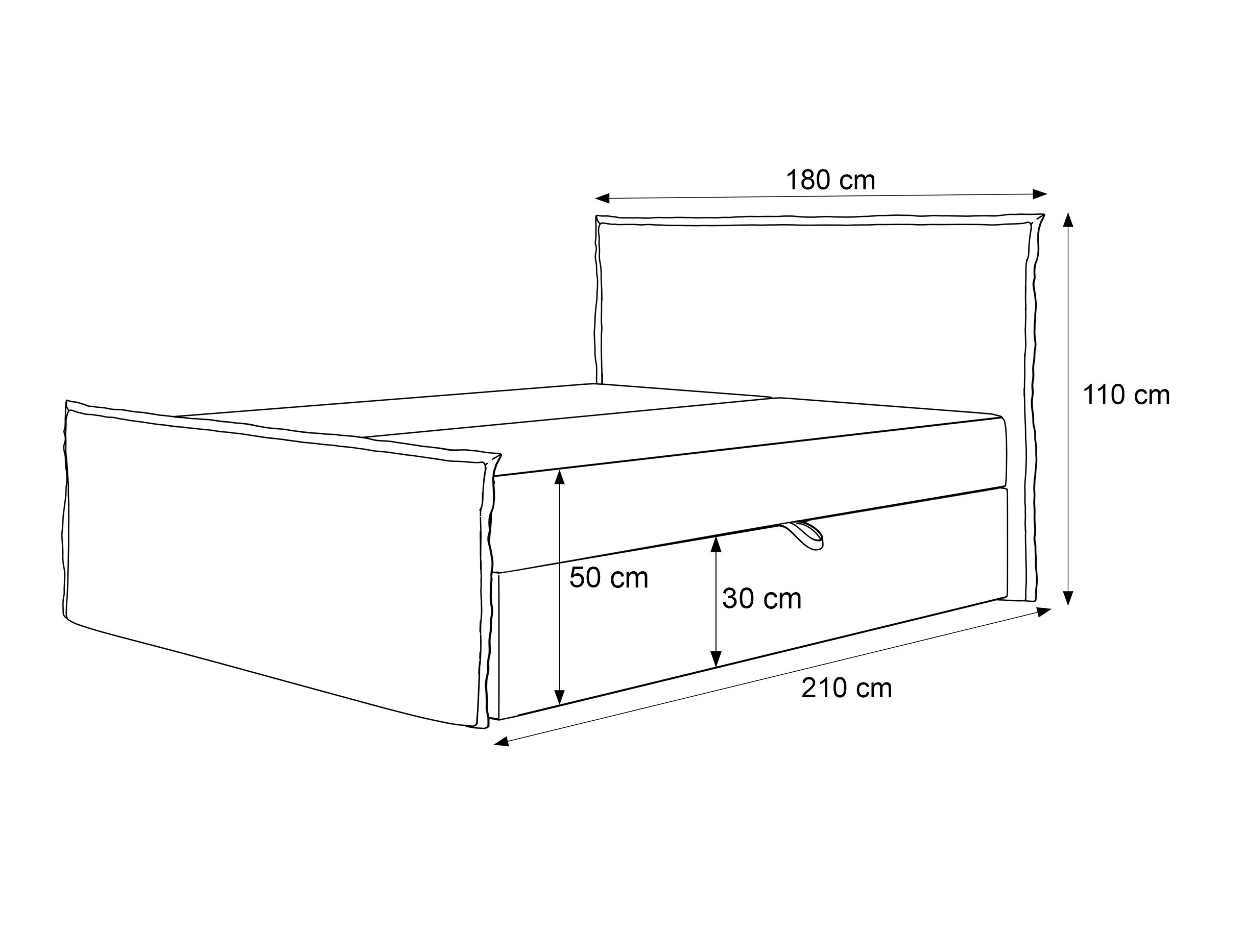 Continental bed Martinez 122 (Coral 10)