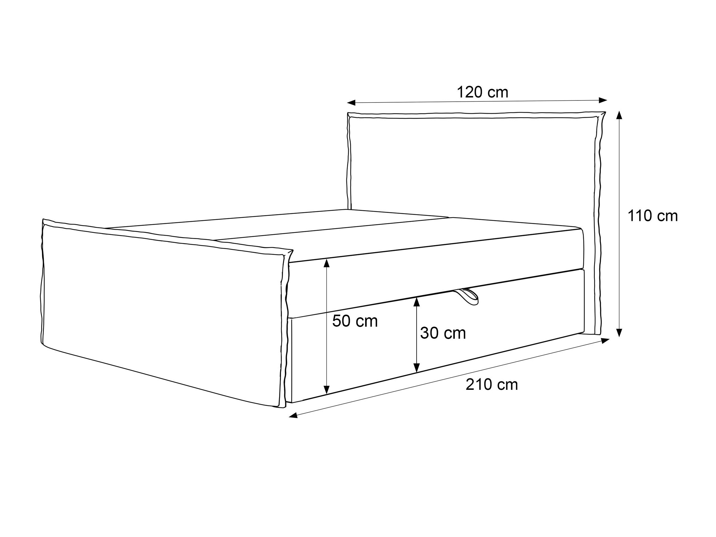 Continental bed Martinez 122 (Coral 75)