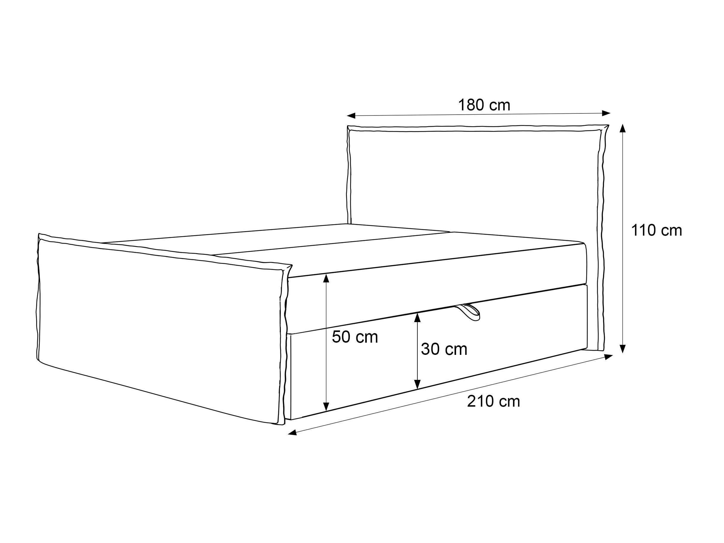 Continental bed Martinez 122 (Coral 85)