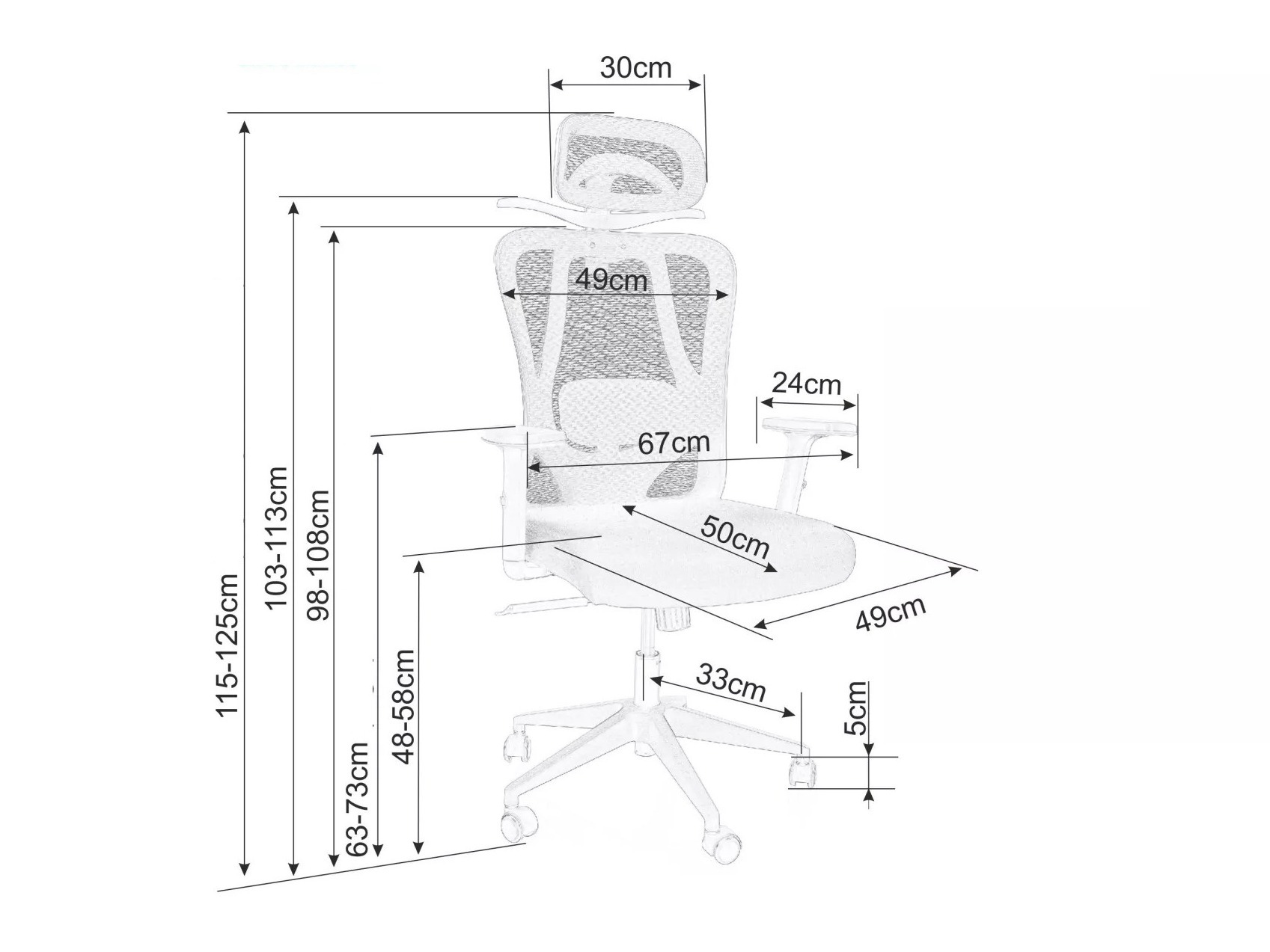 Office chair Detroit 872 (Grey)