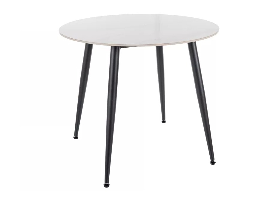 Table Detroit 871 (White marble + Black)