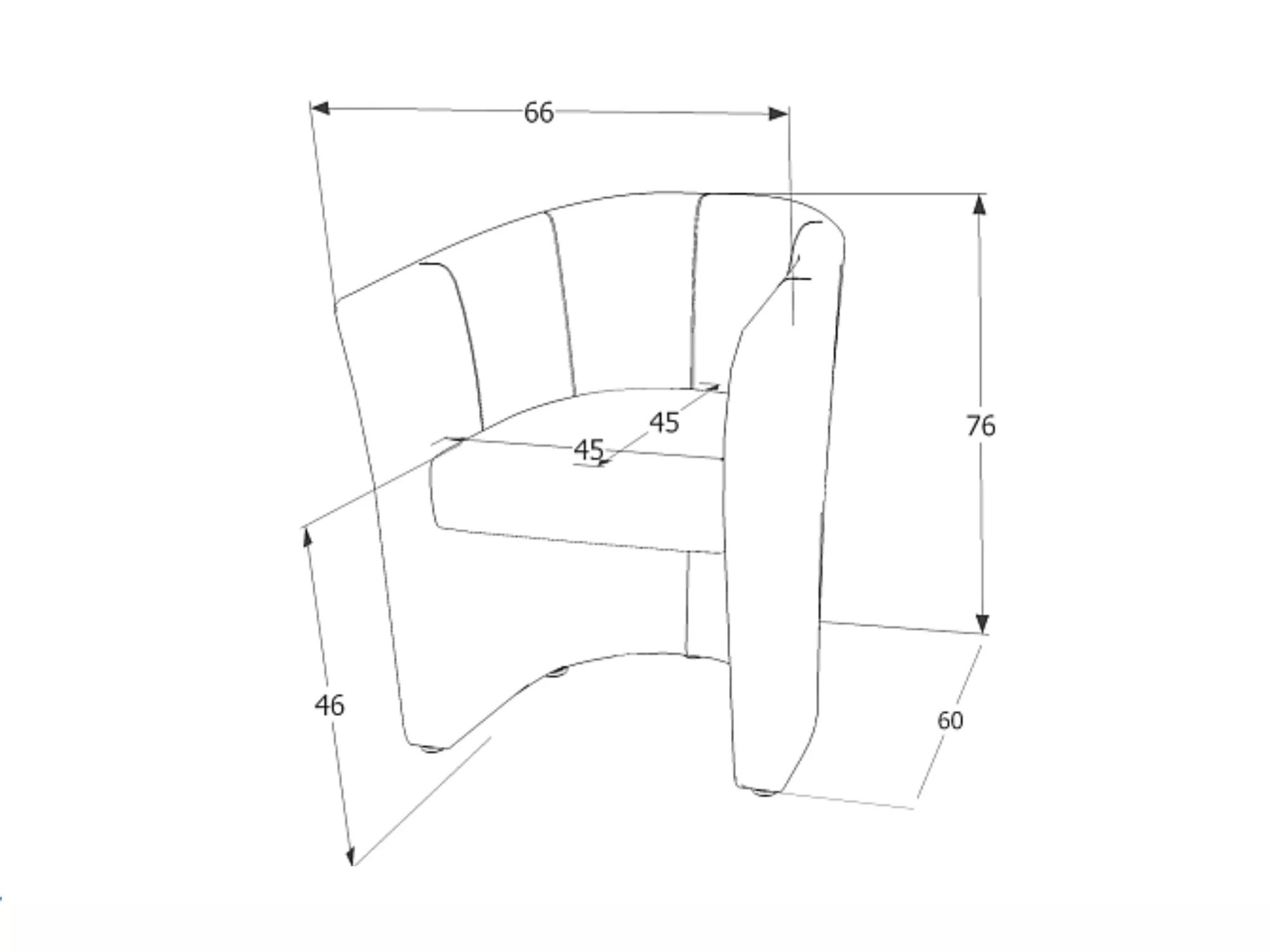 Armchair Detroit 854 (Grey)