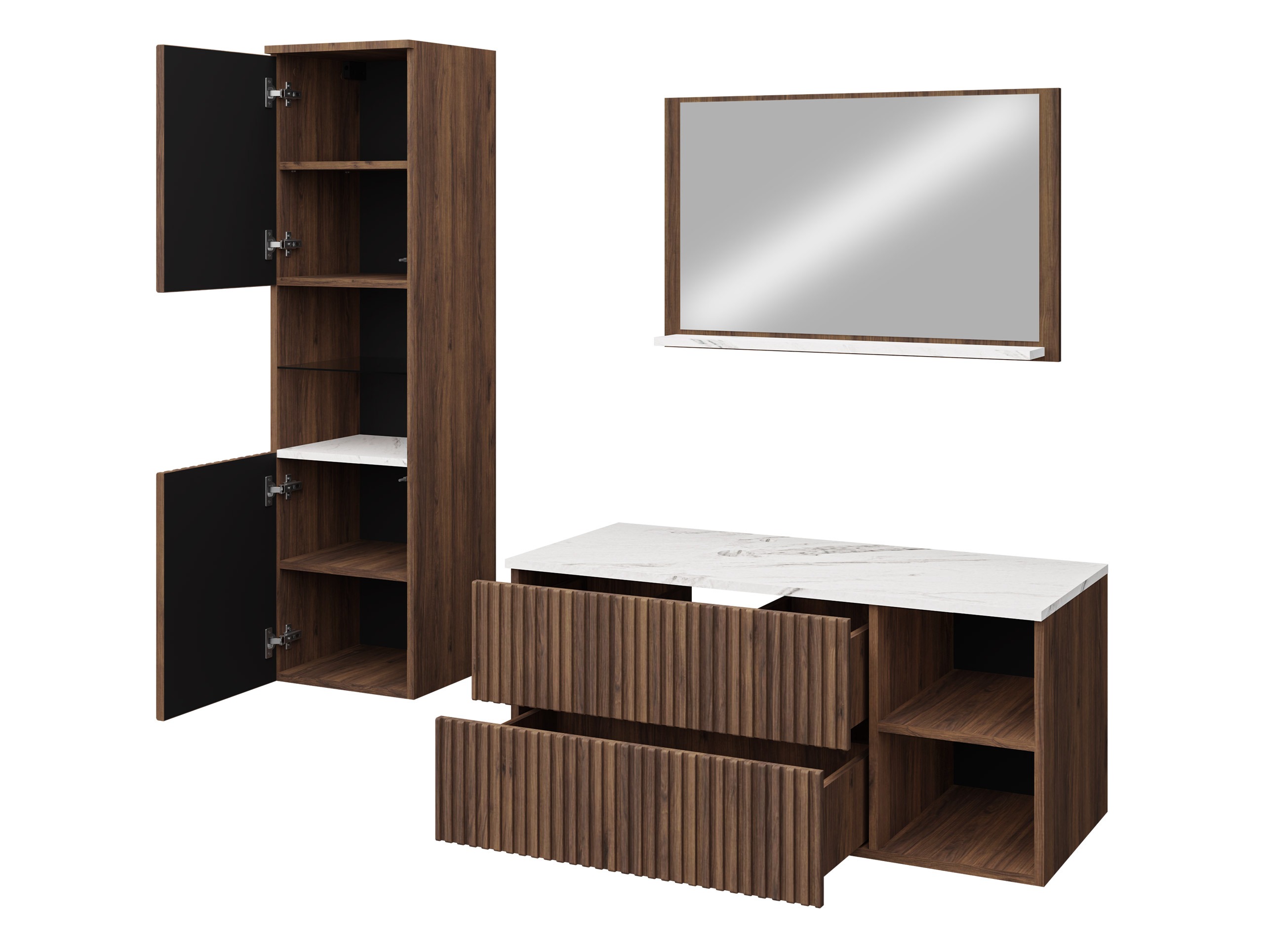 Bathroom set Nauta I (Cashmere + Oak)