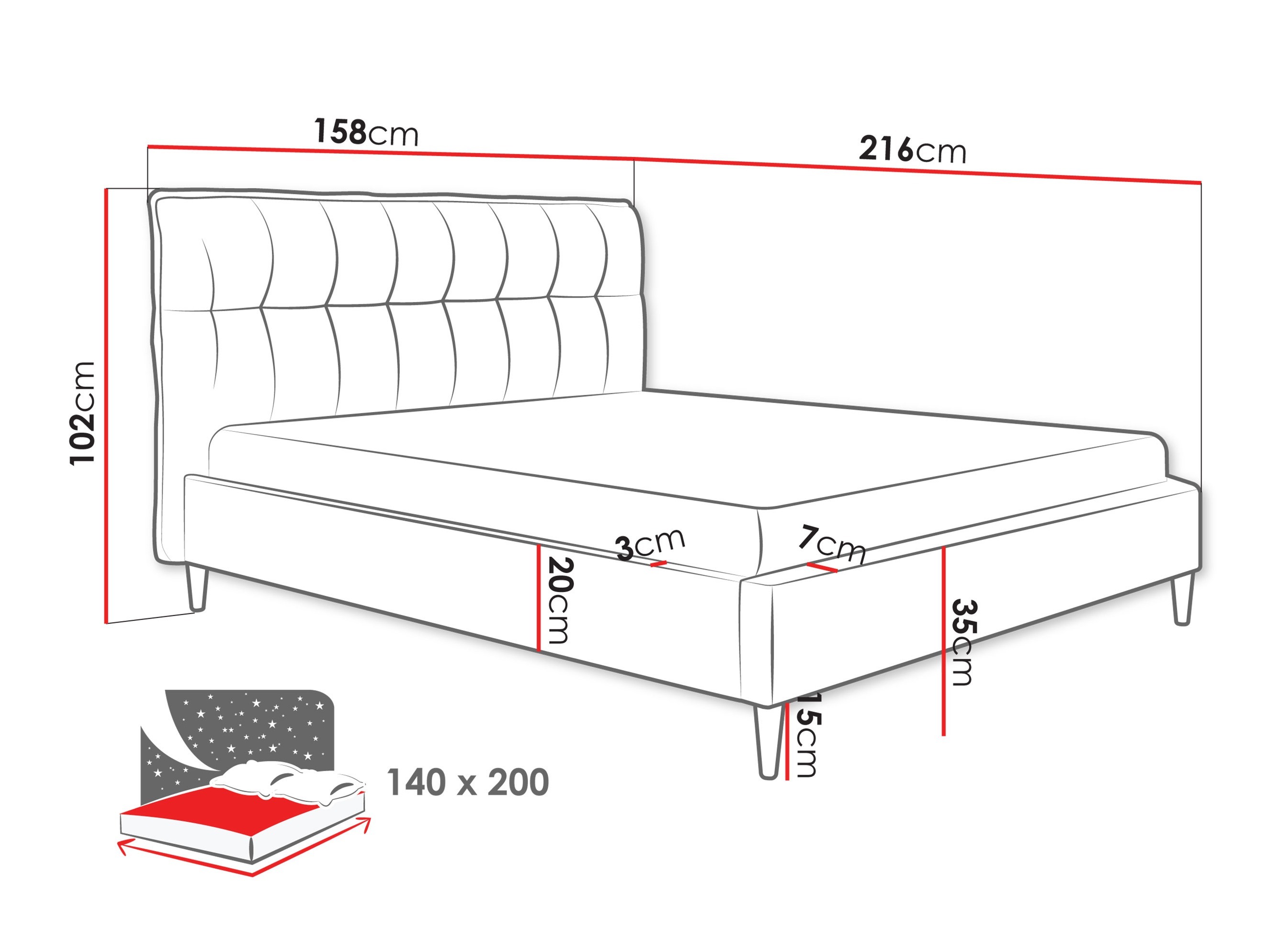 Bed Comfivo Mundor