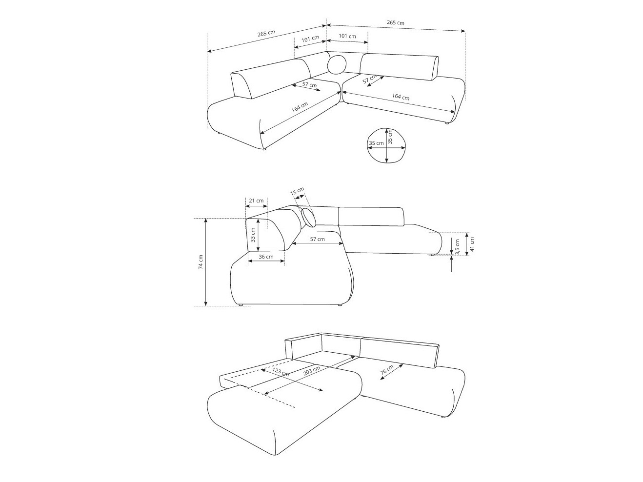 Corner sofa Kingston 186 (Vinci 26)