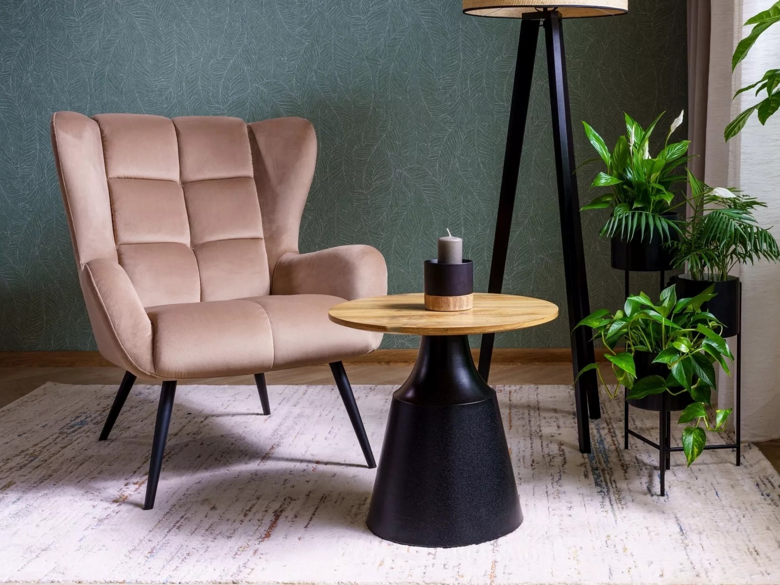 Nest of coffee tables Detroit 908 (Black + Artisan oak)