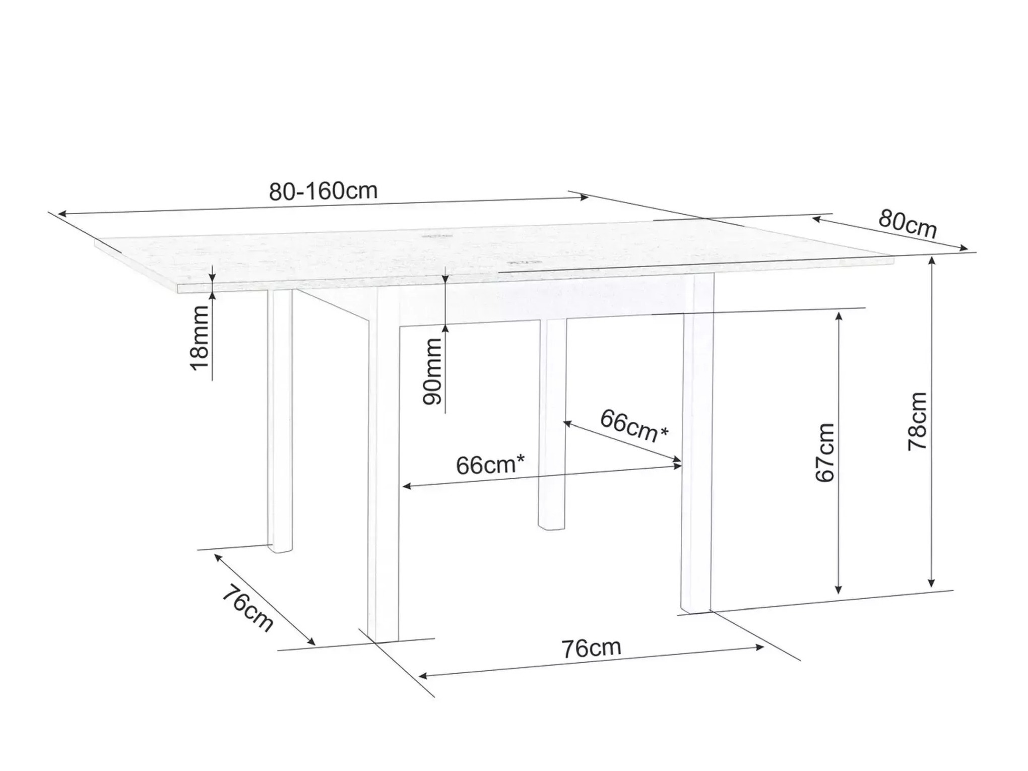Table Detroit 898 (Cashmere + Oak)