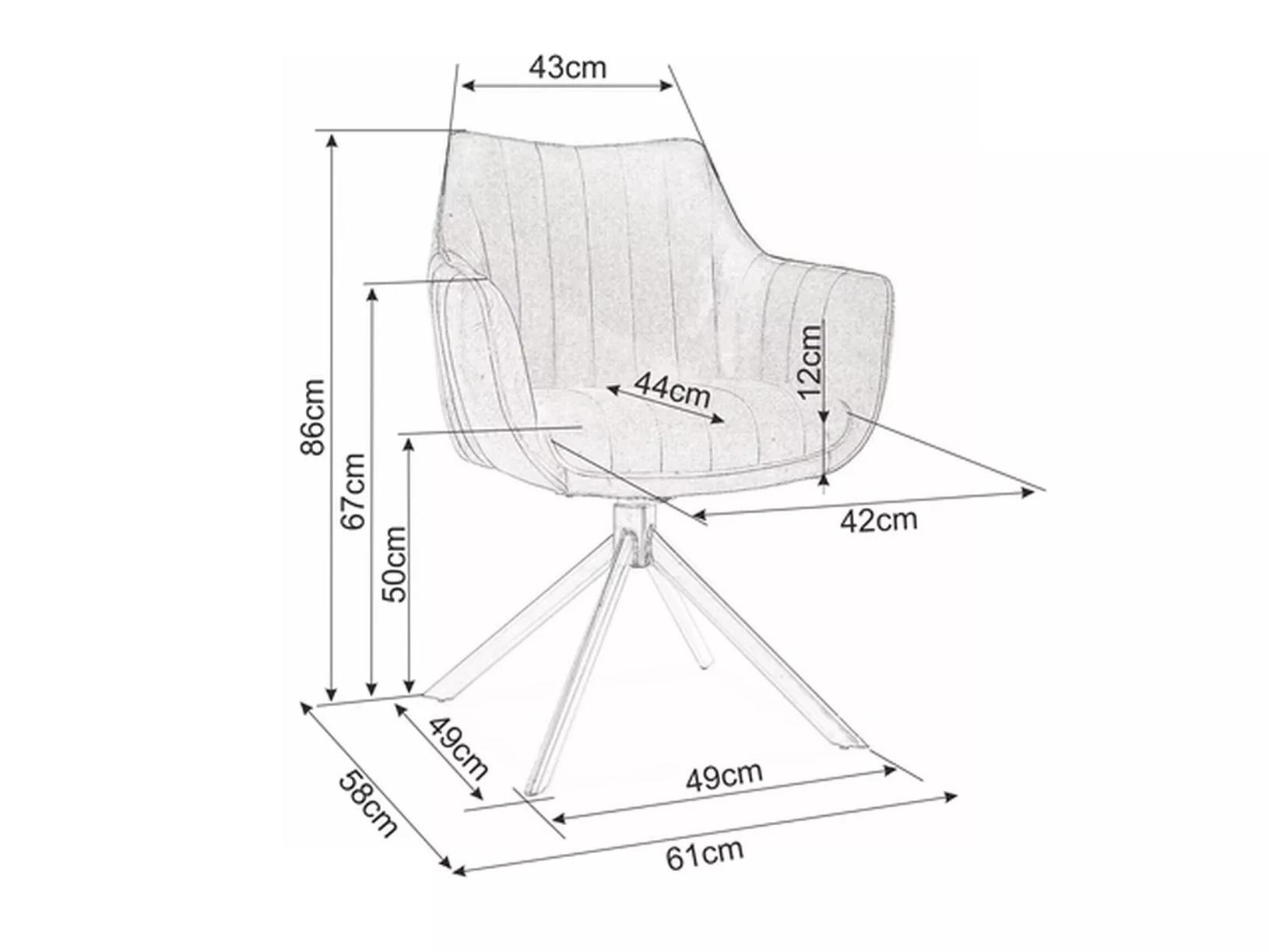 Chair Detroit 912 (Dark grey)