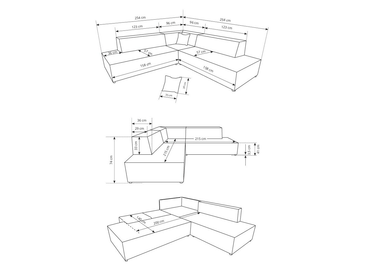 Corner sofa Kingston 188 (Dunbar 40)