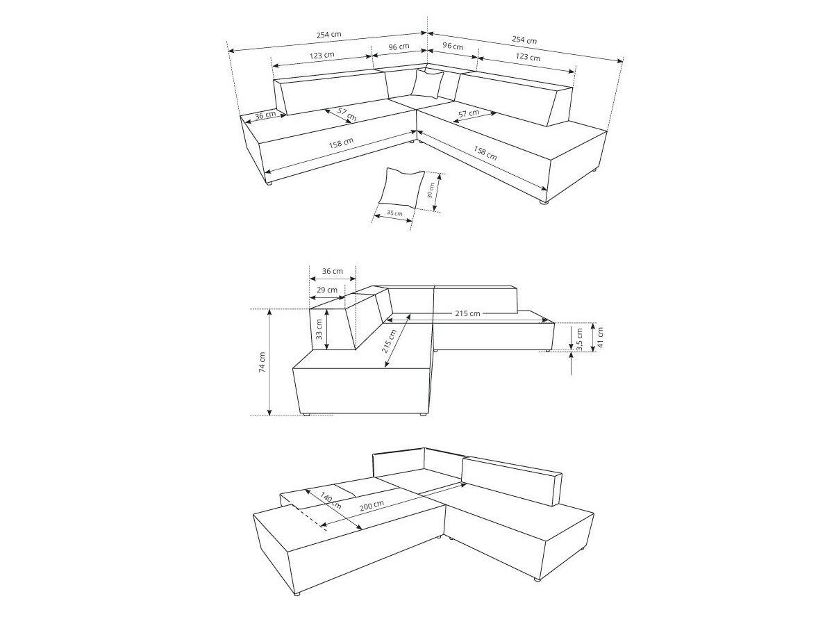 Corner sofa Kingston 188 (Dunbar 40)