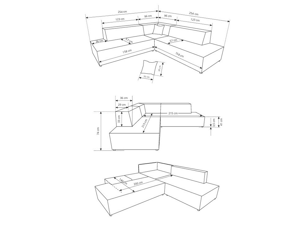 Corner sofa Kingston 188 (Tilia 11)