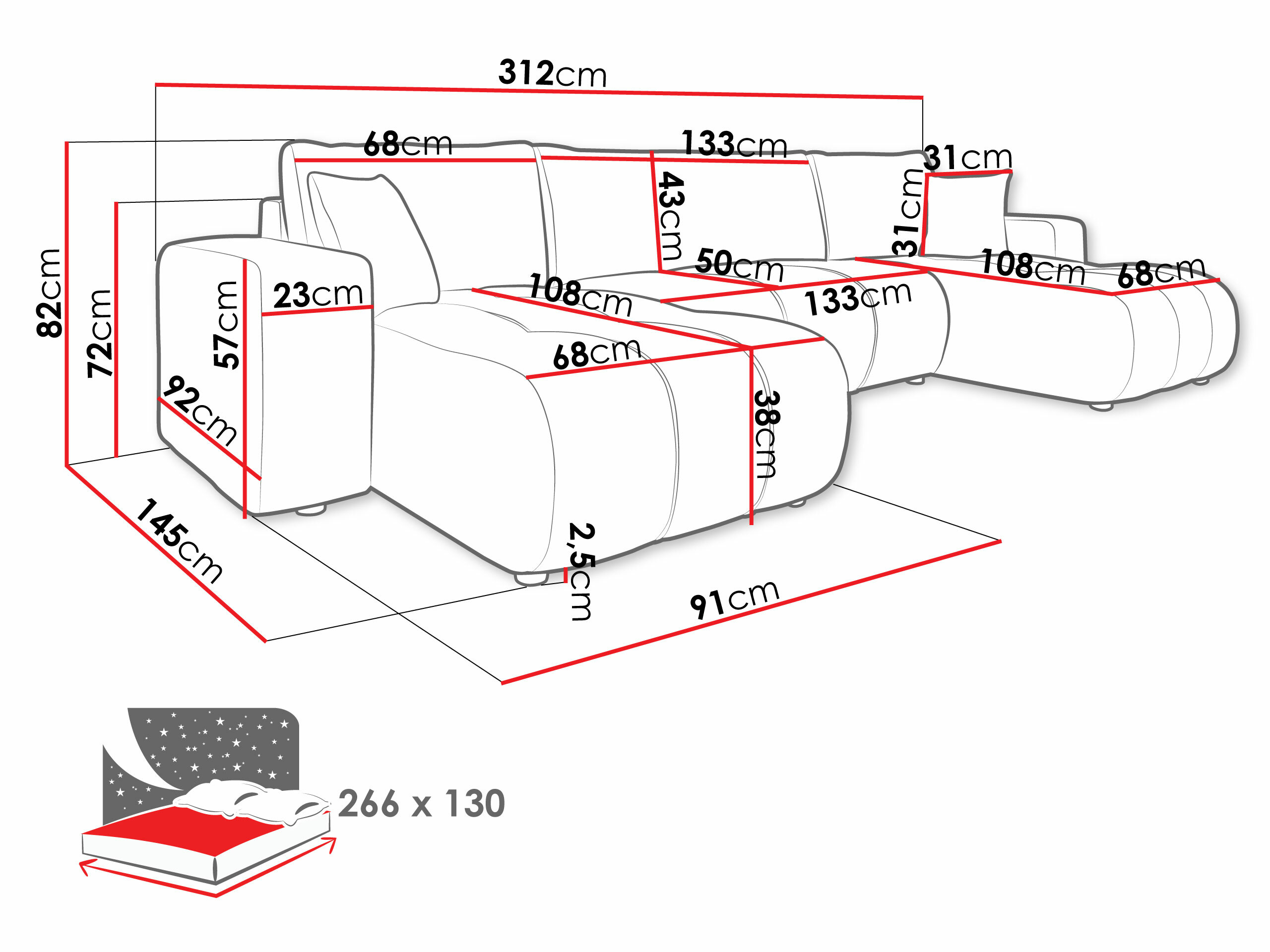 Corner sofa Comfivo Laurus II (Velo 635)